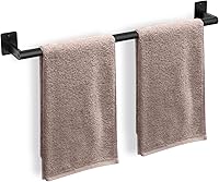 JUCHALIHOME 24 Inch Matte Black Towel Bar - Heavy Duty Wall Mounted Bathroom Towel Rack, Rustproof Single Rod Organizer for Hand & Bath Towels