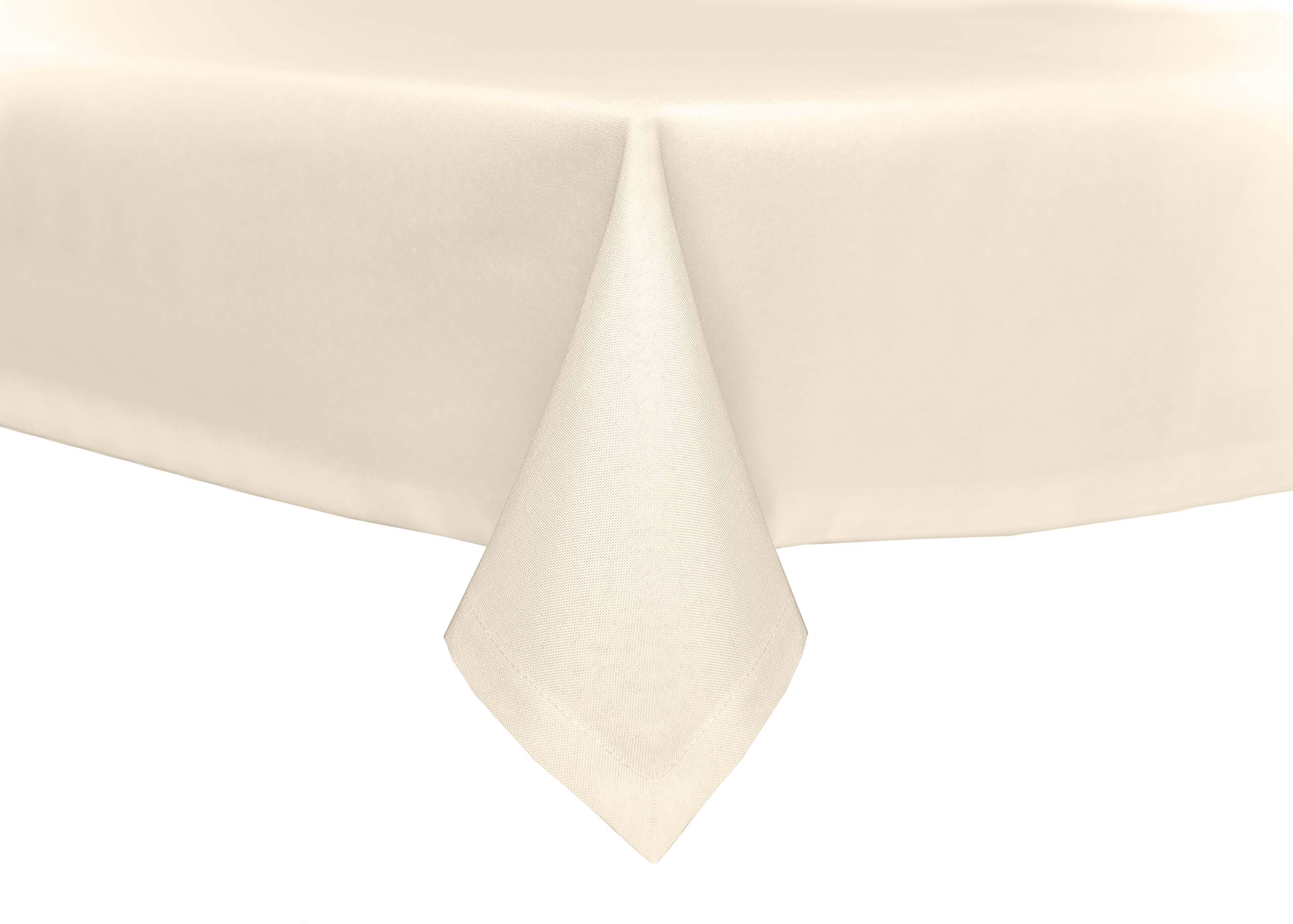 Hem Easy to Clean 110x110 cm Linen Look Stain Protection Envelope Tablecloth Table Topper Square, 100 % polyester