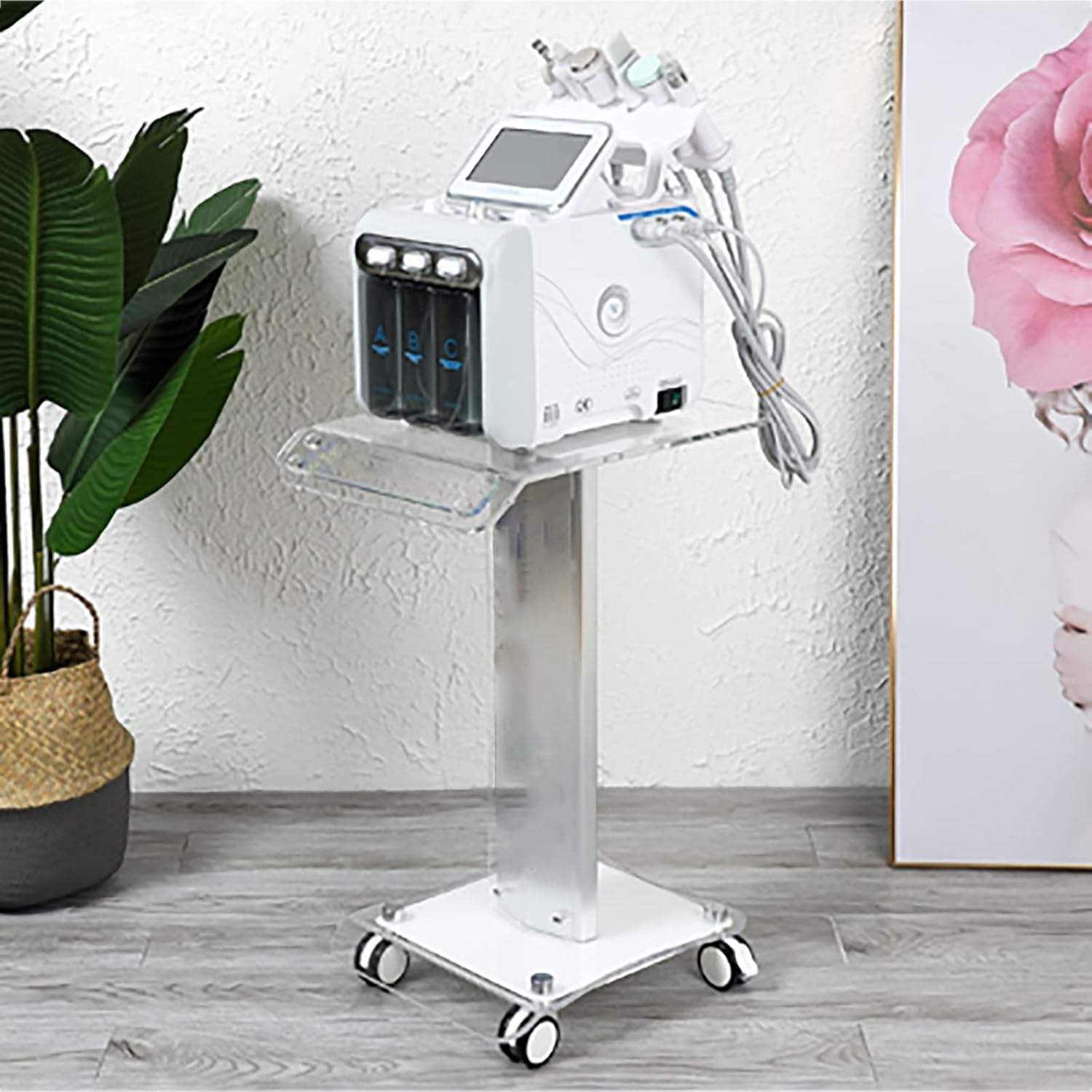 Spa Salon Trolley On Wheels Mobile Beauty Salon Trolley Cart Hairdressing Trolley, with Shelf, Load 100 Kg, for Salons, Spas, Barber Shops