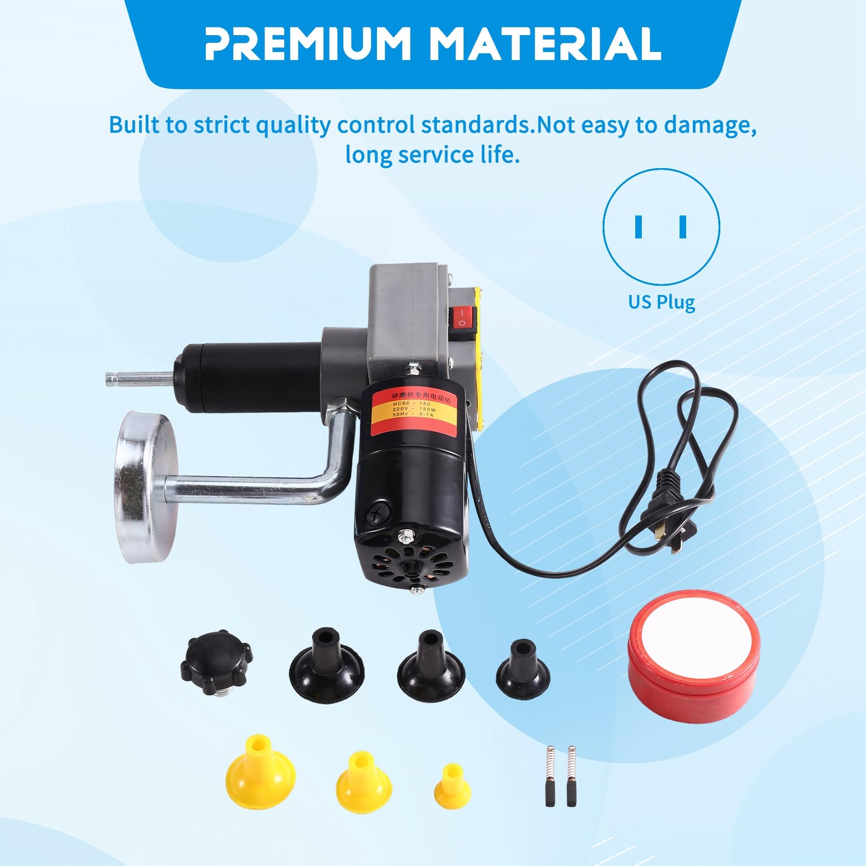 Elektrische Ventilschleifmaschine, Drehzahl Einstellbar, Ventilschleifer, Werkzeug für die Reparatur Von Automotoren, Ventildurchmesser Max. 130 Mm, 150 W