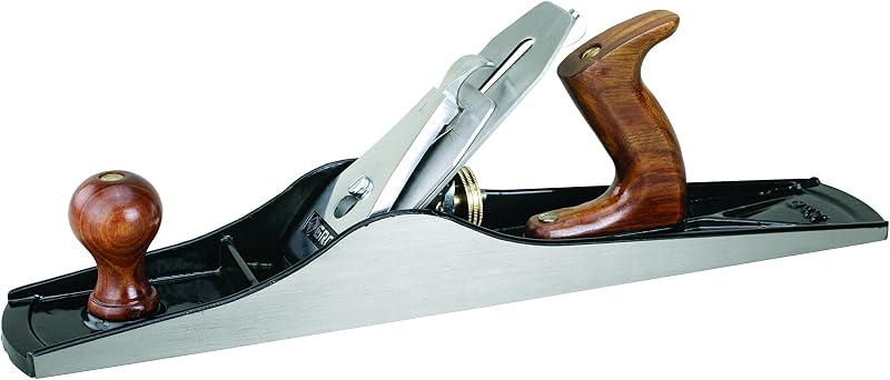 Groz 39704 JP/7 Jointer Plane No. 7 with 60 mm Cutter, 22 Inch Length, Adjustable Hand Planer with Grey Cast Iron Base and Hardwood Handle
