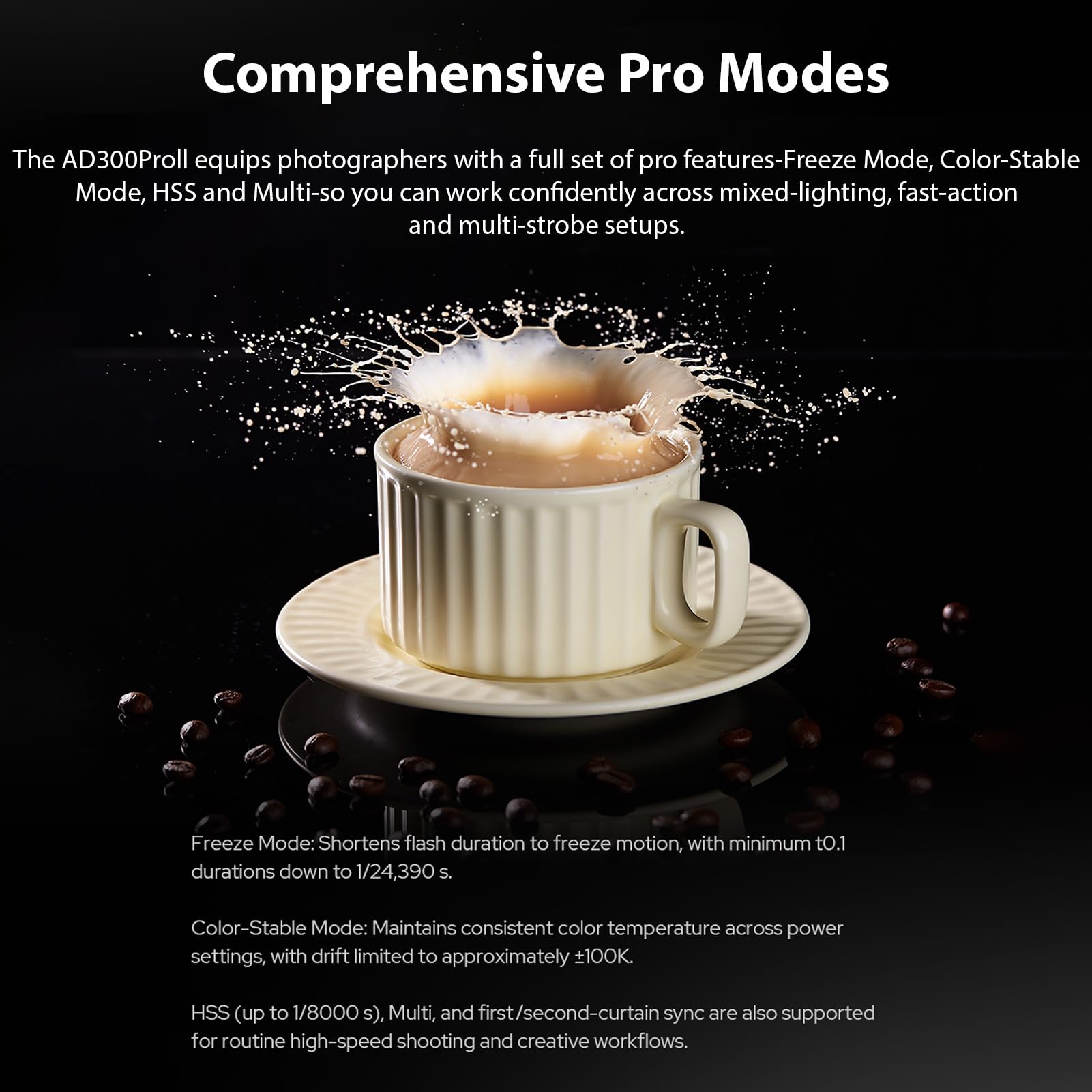 Godox AD300ProII Flash da esterno TTL da 300 W, tempo di ricarica 0,01–1,5 s, HSS a 1/8000 s, 16 gruppi di colore, 350 flash a piena potenza con luce pilota bicolore da 12 W, attacco Godox