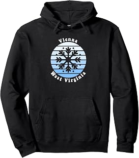 Vienna West Virginia Snowflake Christmas Souvenir Pullover Hoodie