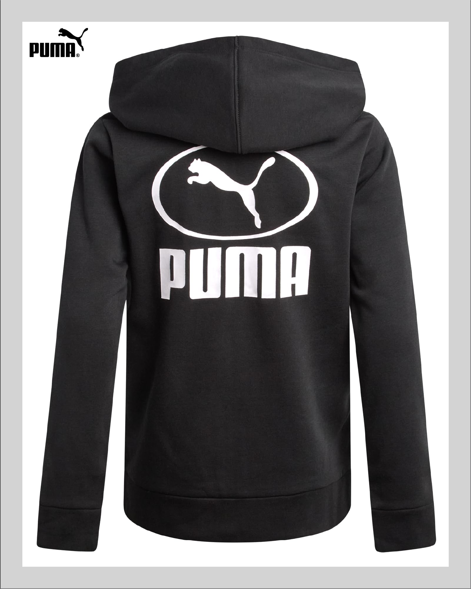 PUMA Kapuzenpullover mit Reißverschluss für Jungen – gemütliches Performance-Fleece-Hoodie für Kinder mit Reißverschluss für Jungen – athletisches Sweatshirt für Sport und Alltag
