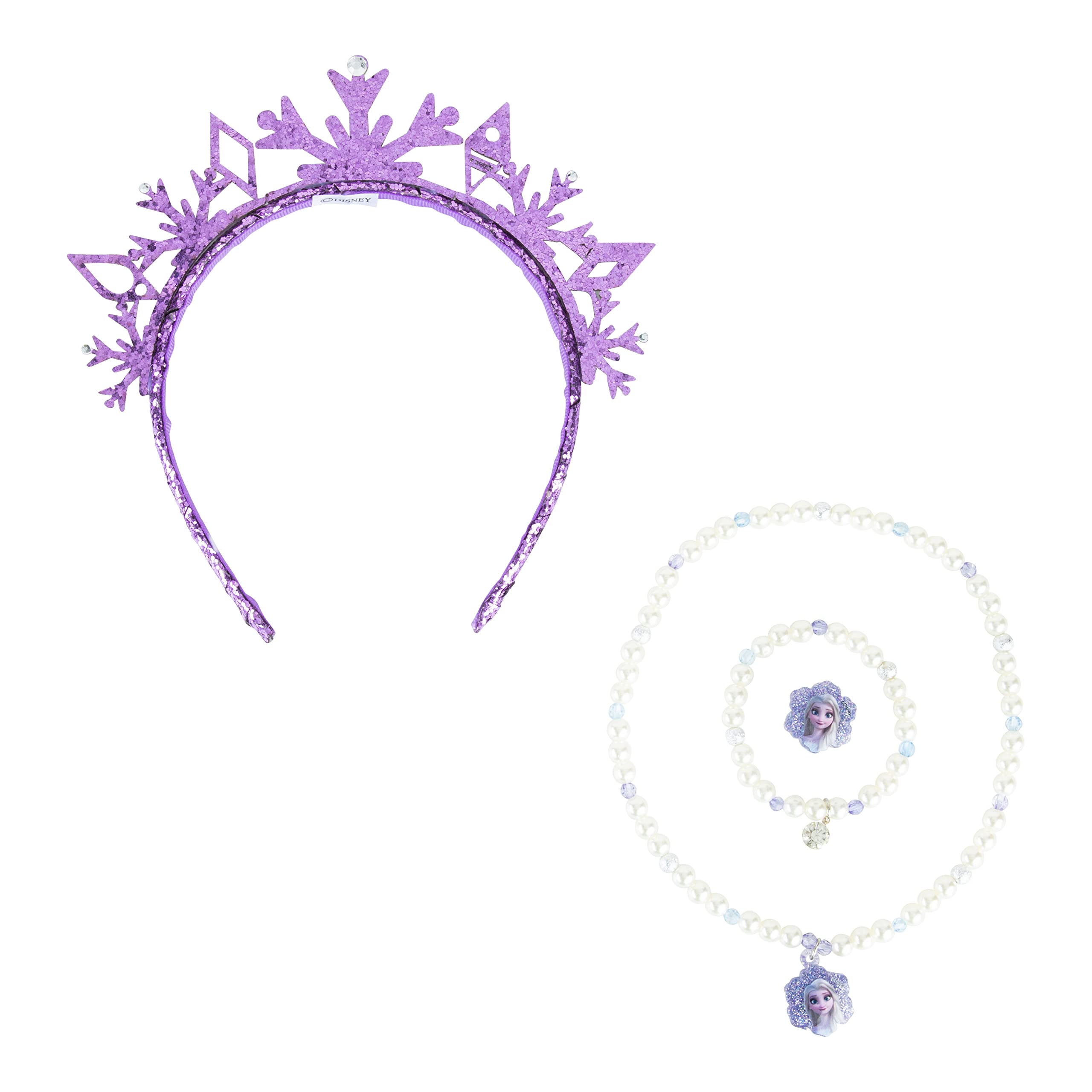 LUV HER Frozen Princess Dress Up Accessory Set - Jewelry Set - Princess Elsa Tiara Set - Giftable Box - Birthday Gifts For Girls - Holidays Gift - Girl Toys Dress Up Kit - Ages 3+