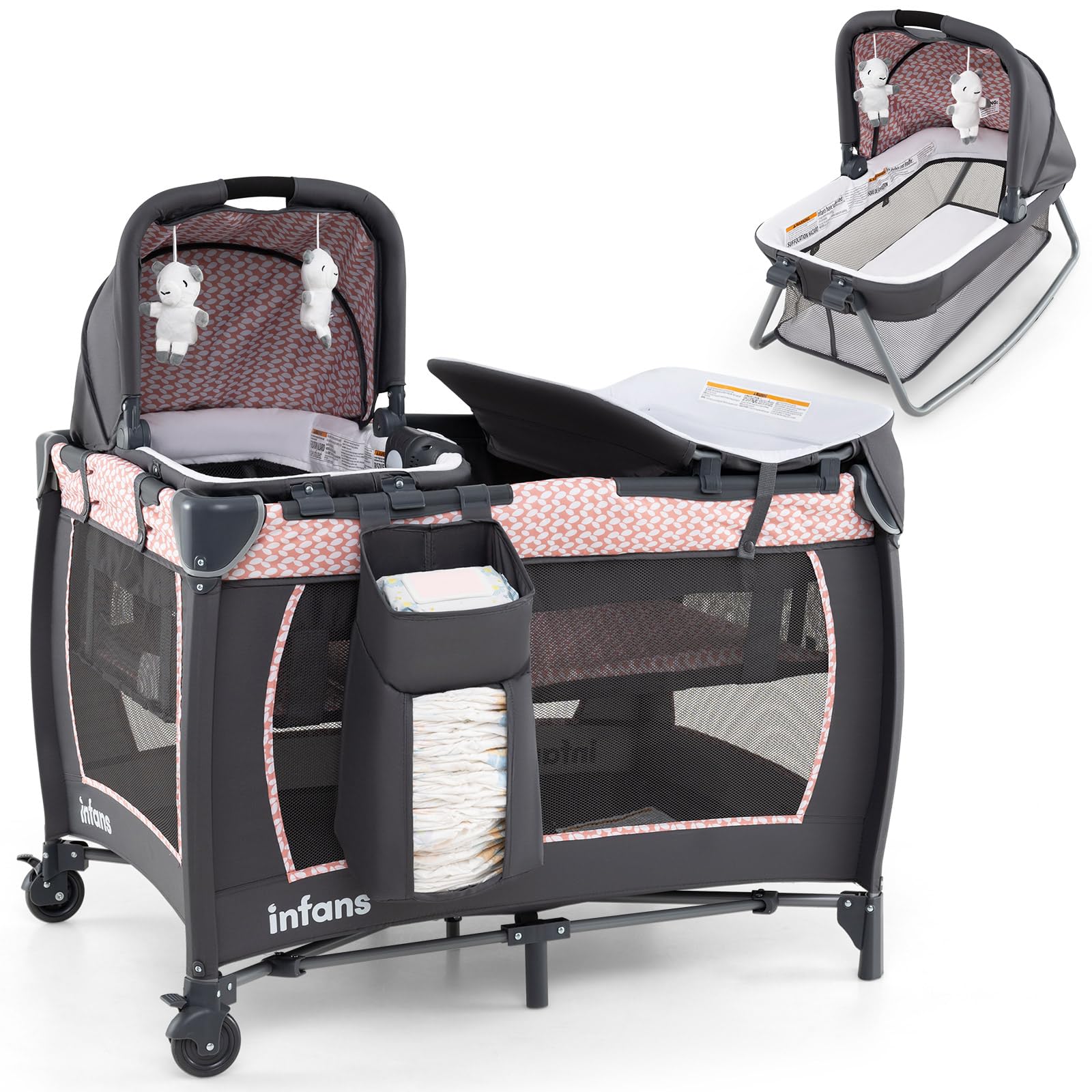 Amazon.com: INFANS 4 in 1 Pack and Play, Portable for Baby Kid