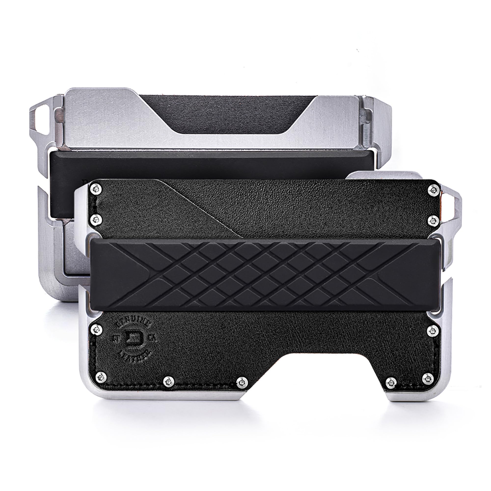 DANGO PRODUCTSDango D01 Dapper EDC Wallet - Made in USA - Genuine Leather, CNC Alum, RFID Blocking