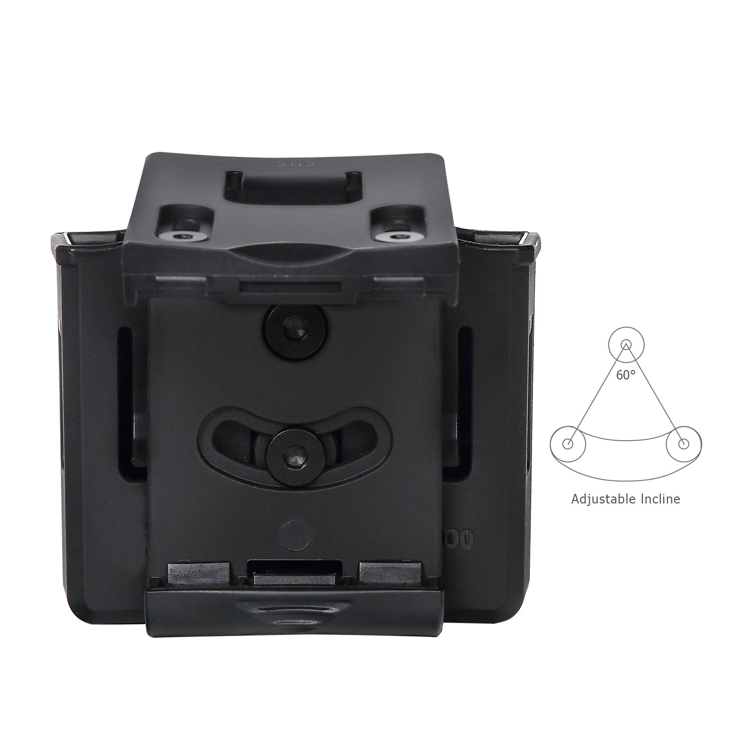 efluky Borsa portariviste universale con clip per pistola adatta per Walther P99/HK/CZ/Glock 17 19/Sig Sauer/9 mm Softair Magazine Holster, Belt Clip regolabile a 60°
