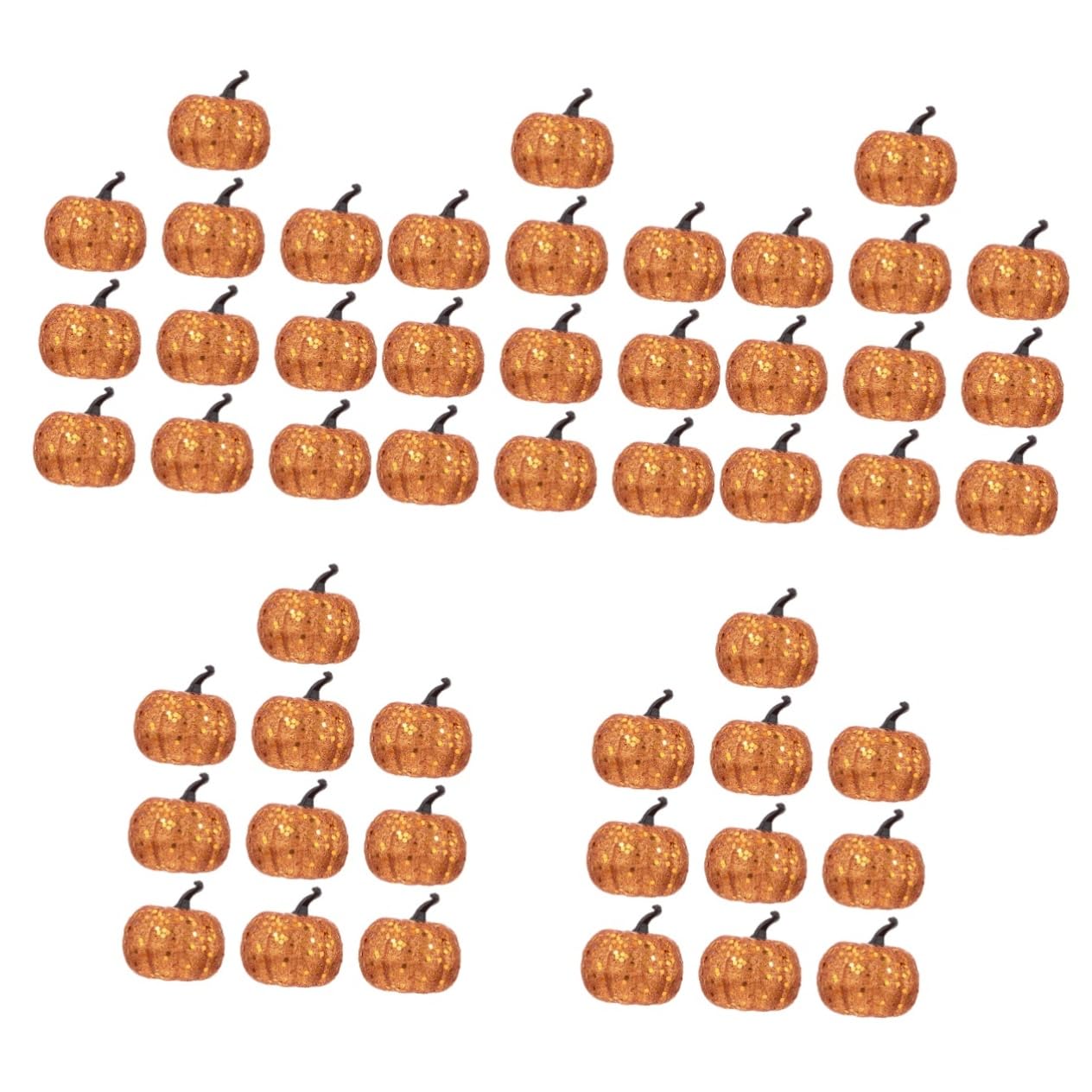 Garneck 5sets Kürbis Ornamente Glitter Künstliche Kürbisse Prop Halloween Center Decor 10 Stücke * 5
