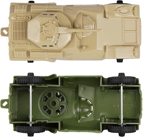 Miniatura 3 de TimMee Recon Patrol Coches blindados OD Verde y Bronceado Ejército Plástico Hombres Scout Vehículos
