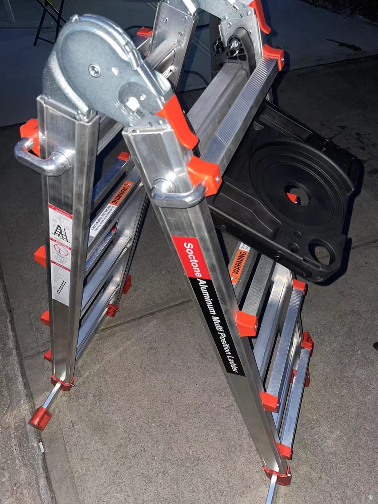 $30/mo - Finance Soctone Ladder, A Frame 4 Step Ladder Extension Ladder ...