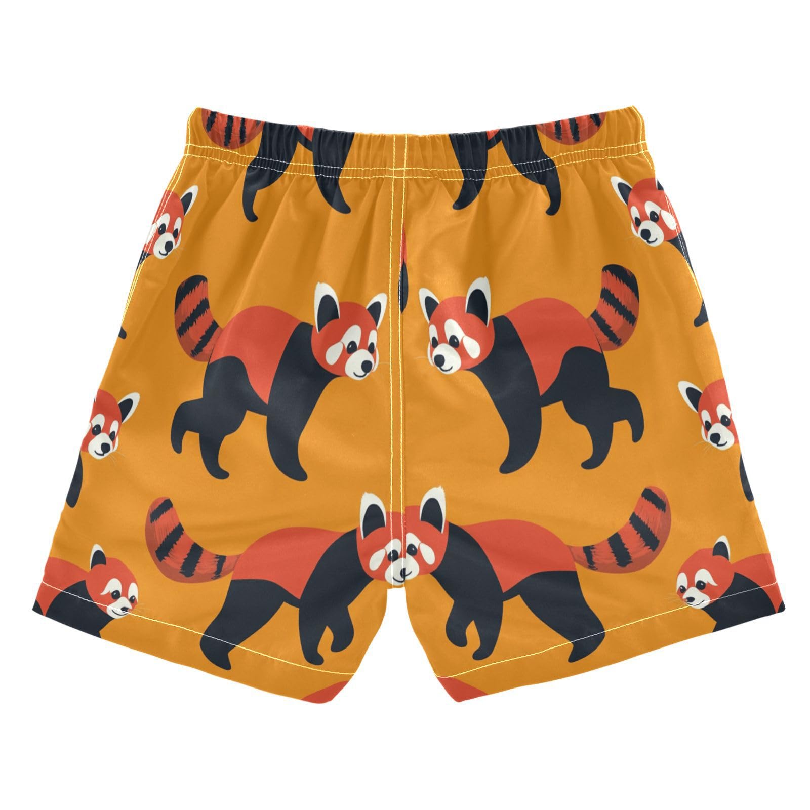 Jucciaco Boys Swim Trunk Quick Dry Beach Board Shorts Raccoon Panda Bear Swimwear for Kids Multicolor