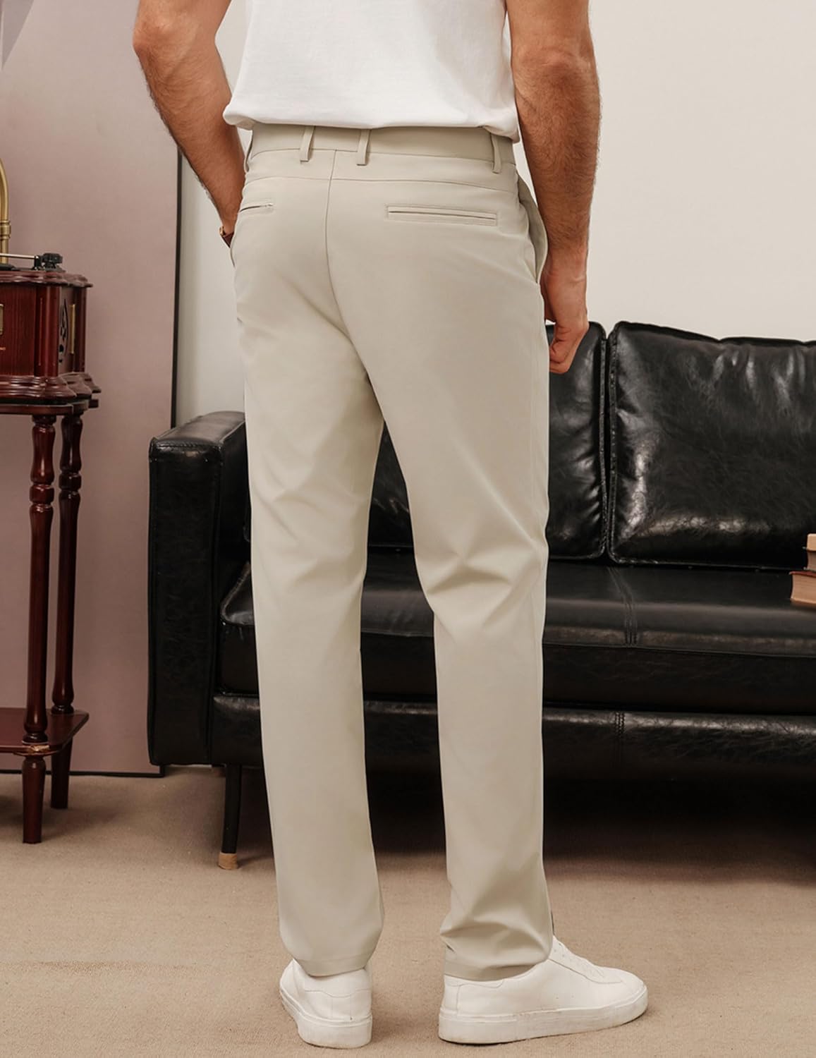 PJ PAUL JONES Mens Golf Pants Stretch Work Dress Pant Casual Classic Fit Lightweight Slacks Trousers with 5 Pockets - Image 7
