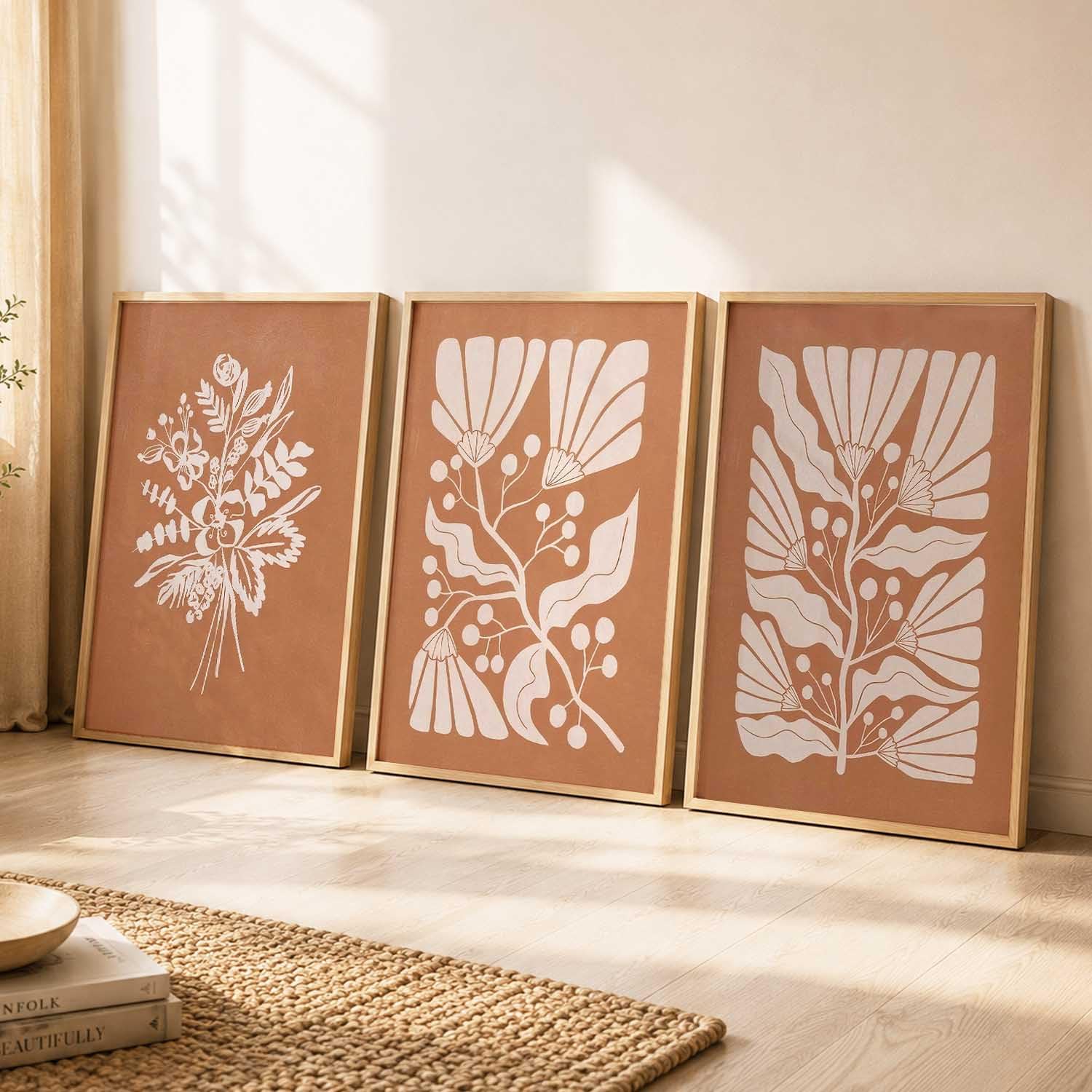 Bohemian Wall Art Set - 3 Framed Prints -29