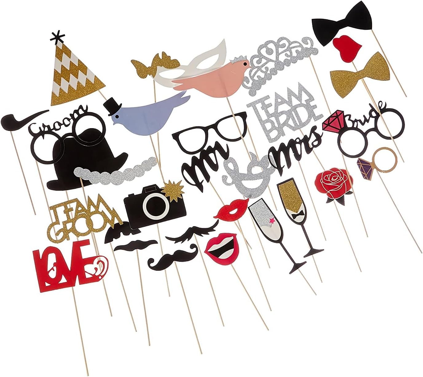 31Pcs Wedding Cupcake Toppers Engagement Cupcake Toppers