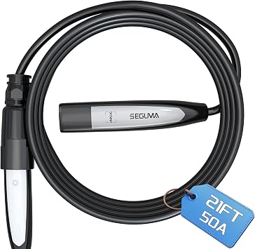 SEGUMA EV Extension Cable for Tesla, 50A 21FT 240V Extension Cord for NACS | 12KW NACS Extension Cord Compatible w Level 1/2 Tesla Charger, Tesla Wall/Destination Connectornot for Tesla Superchargers