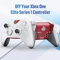 Vista 6 de VANPARK Customized Replacement Housing Shell Set, Full Set Front Case Cover and Backplate for Xbox One Elite 1st Version Wireless Controller