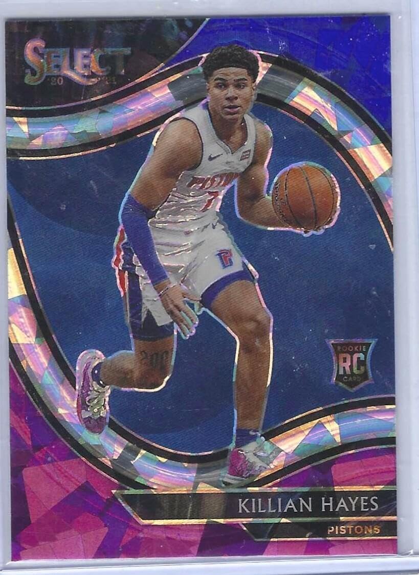 Killian Hayes 2020-21 Select Tri Color Cracked Ice Courtside Prizm Rookie Rc 294 - Basketball Cards
