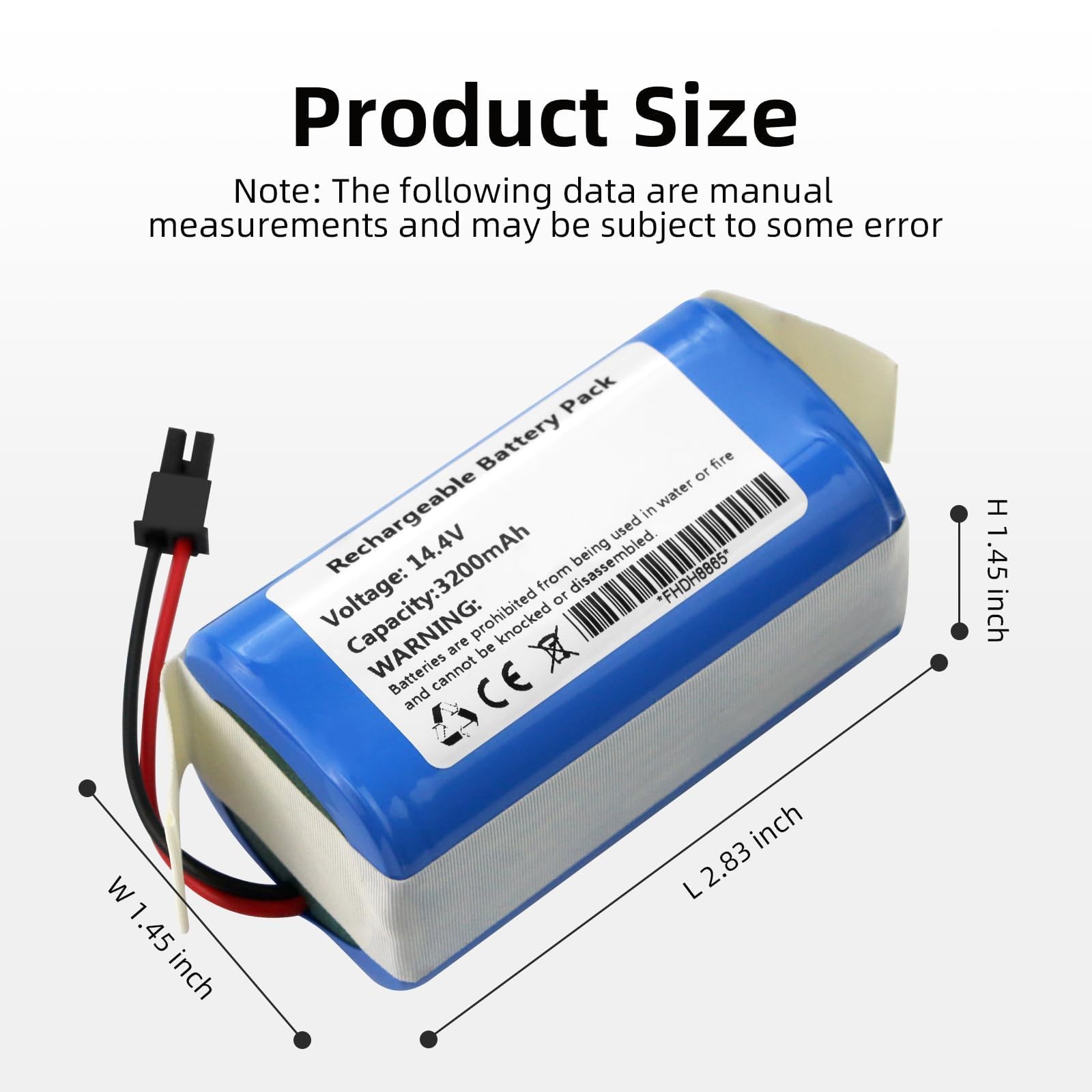 K KYUER 3200mAh Replacement Bateria do Tikom G8000 Pro Robot Vacuum Cleaner odkurzaczy Battery