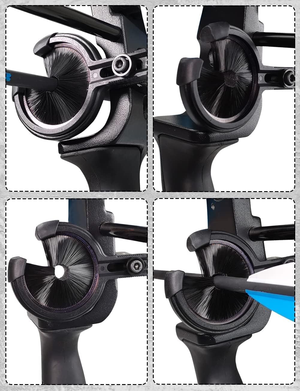 NEUF ! OCTANE Brosse Noire Réglable Repose Flèches Composé Noeud