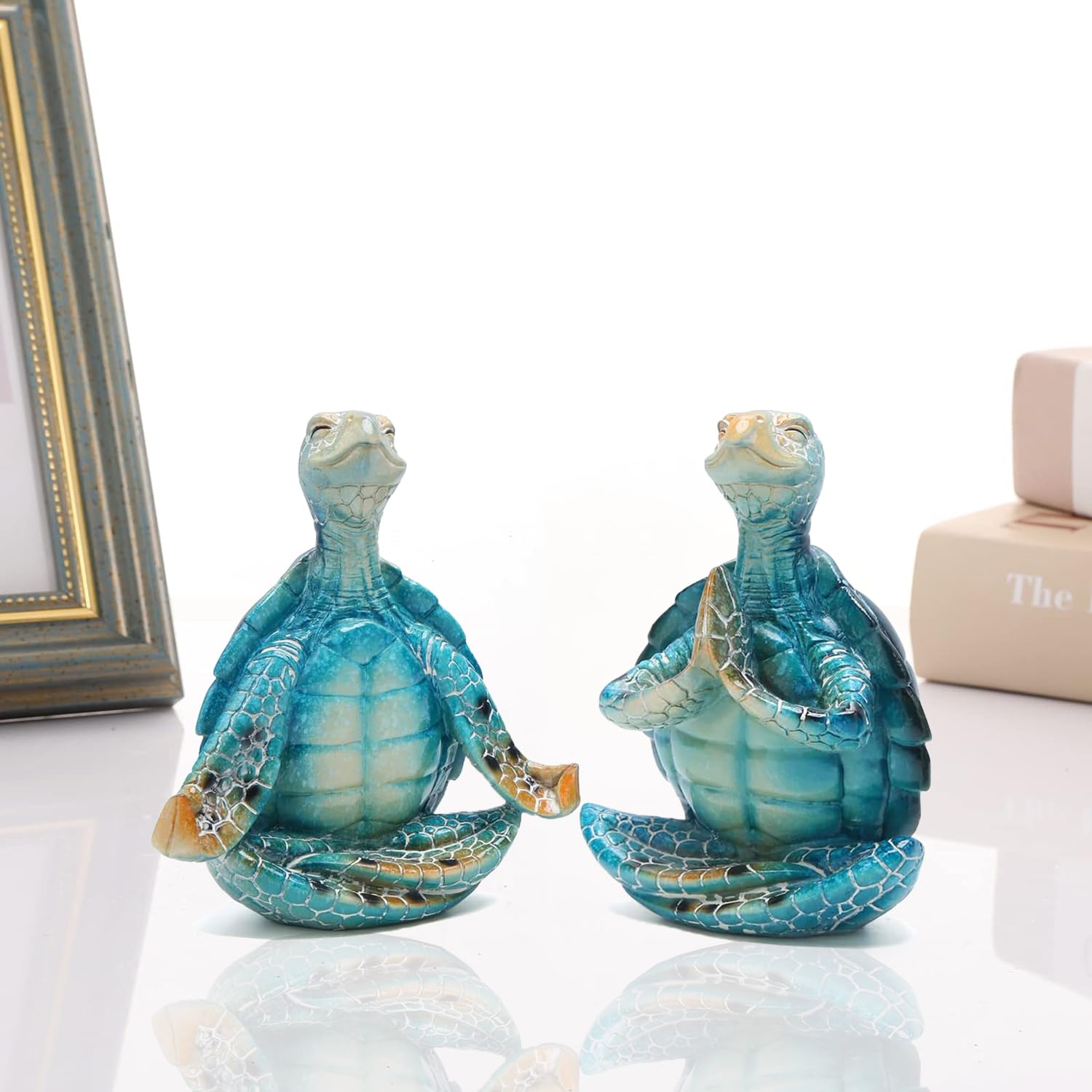 Statua di Tartaruga Marina, Decoarazioni di Tartarughe, Regalo Mamma, Yoga Decorazioni, Decorazioni a Tema Oceano per Soggiorno, Bagno, Spiaggia