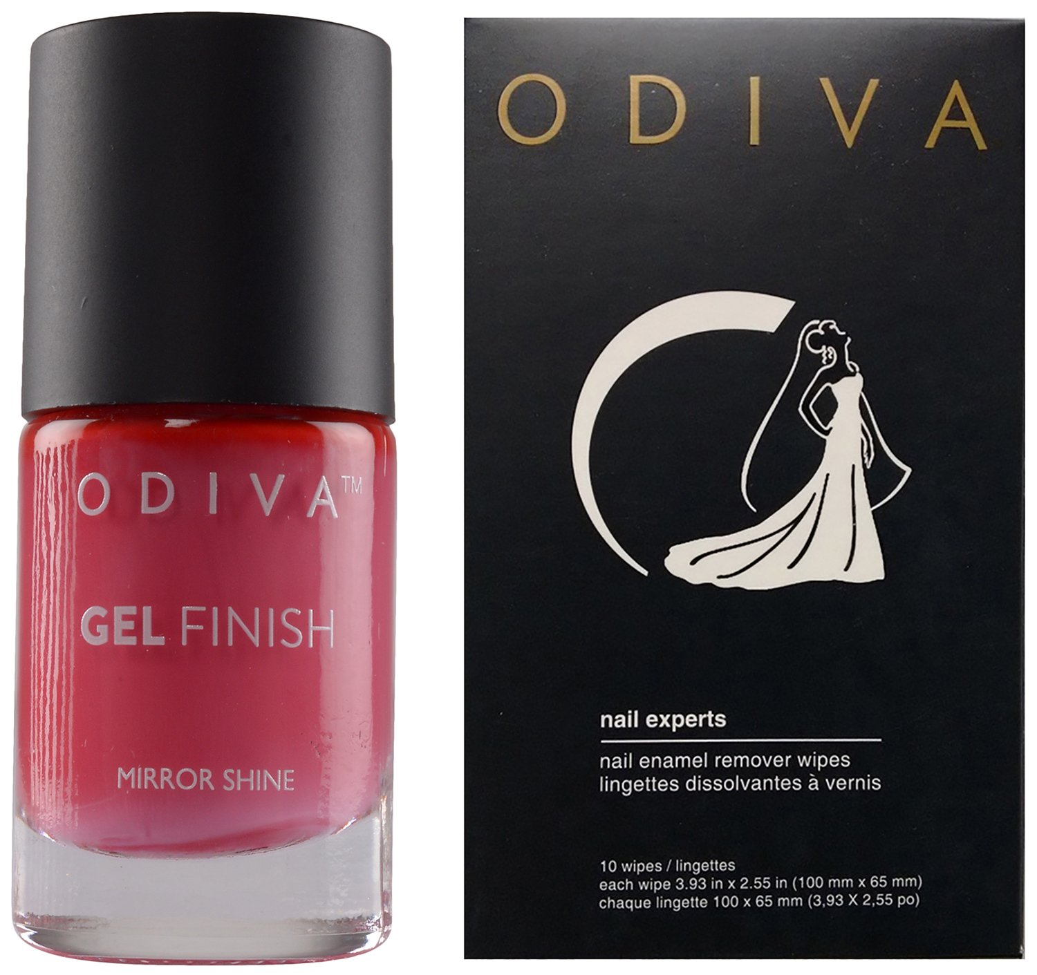 Odiva Passion Pink Gel Finish Nail Polish and Nail Polish Remover, Pink, 11 ml-image-1