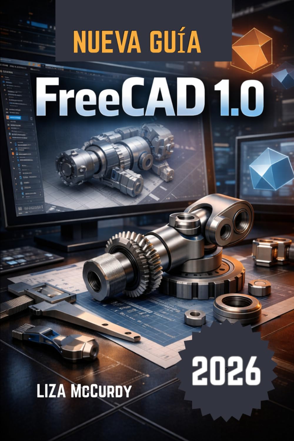 FreeCAD 1.0 Guía del usuario 2026: Diseño 3D profesional gratuito: crea modelos editables, máquinas a medida, realiza pruebas, planifica cortes y dibujos. Para principiantes y expertos.