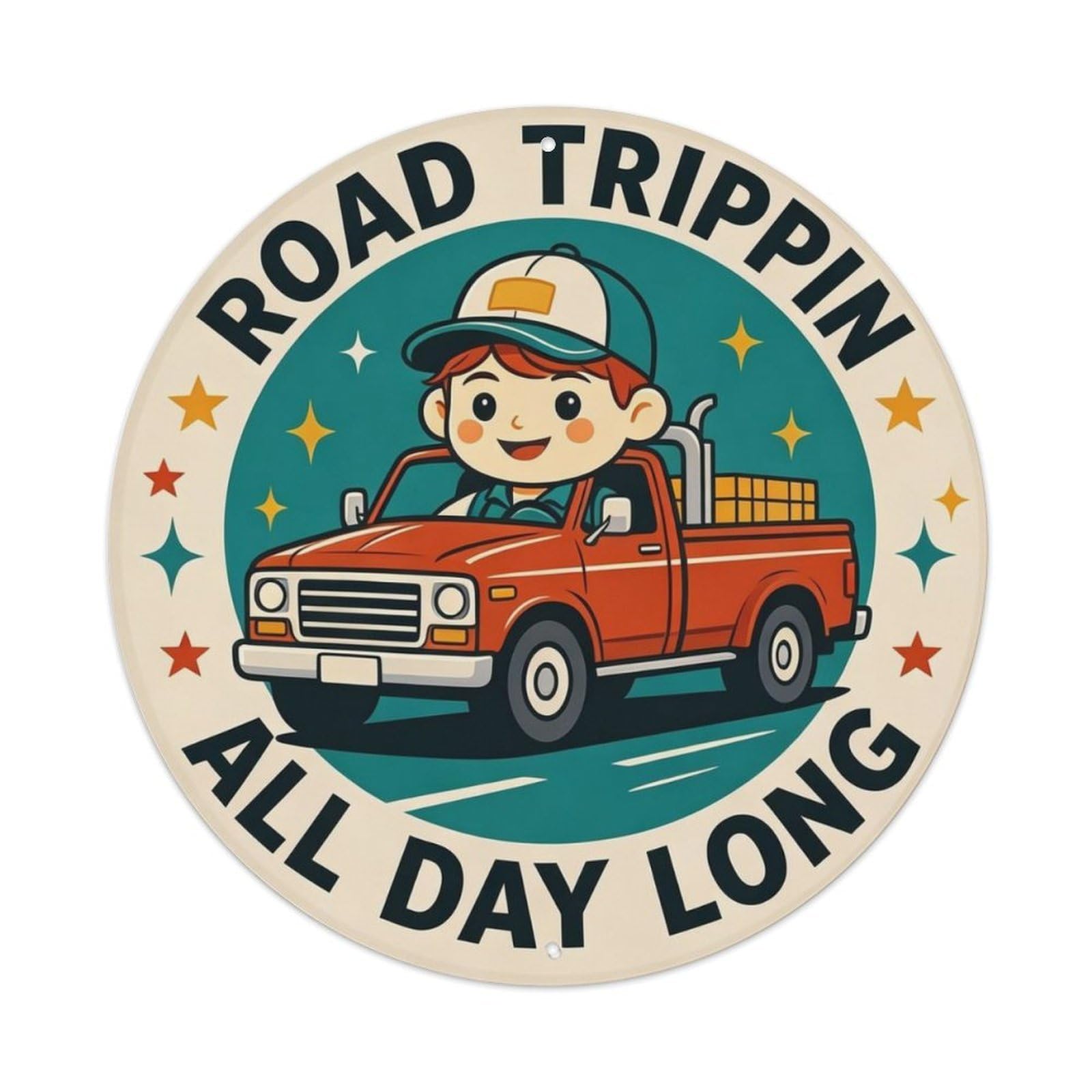 Retro Truck Driver Metal Tin Sign Plaque
