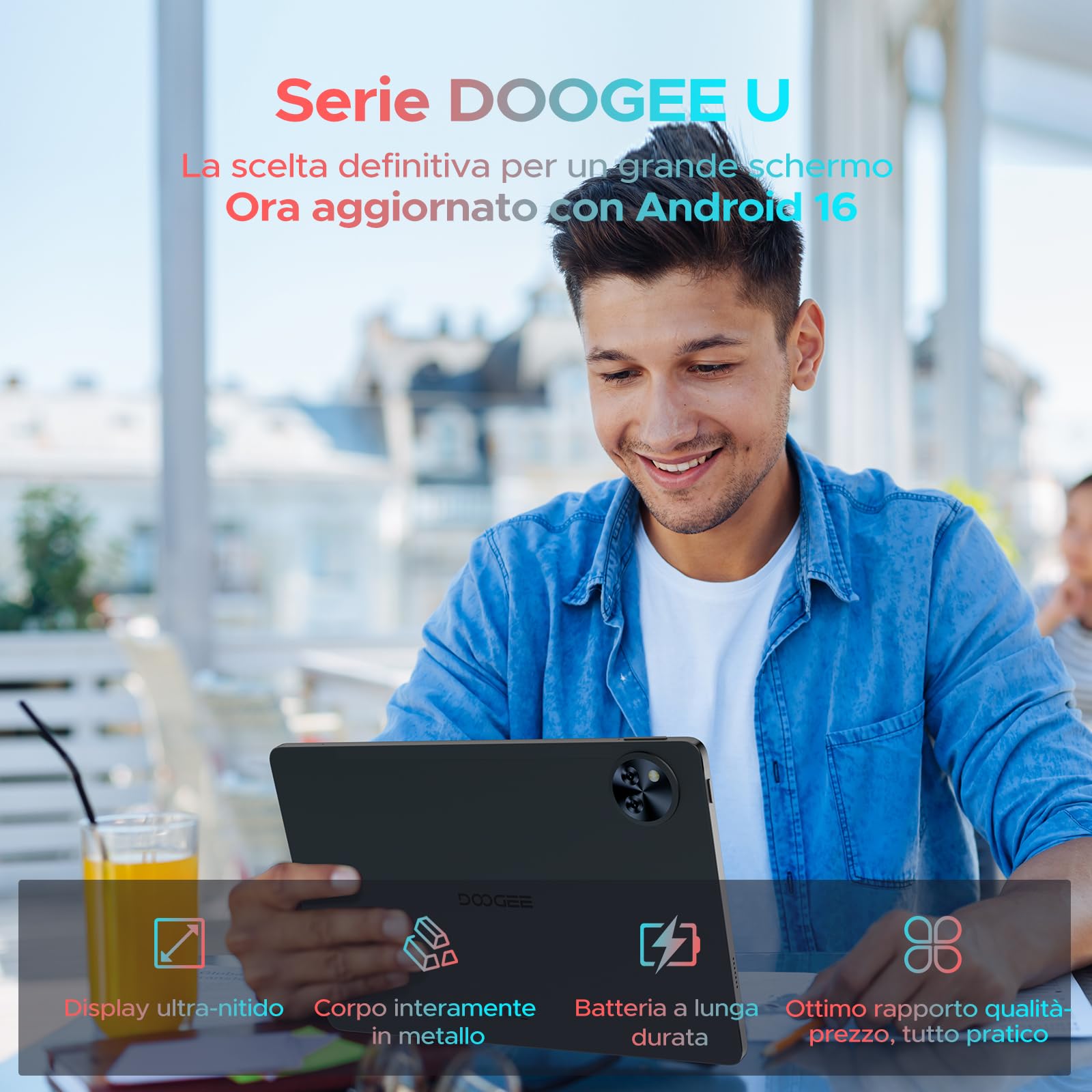 U11 PRO Android 16 Tablet 11 Pollici, 30GB+256GB/2TB Tablet con Tastiera, 8580mAh, T7200 Octa Core, Gemini AI Tablets con Pennae & Mouse & Case, 90Hz 1080P, 13MP+5MP, Widevine L1/WIFI 5 /Face ID/OTG