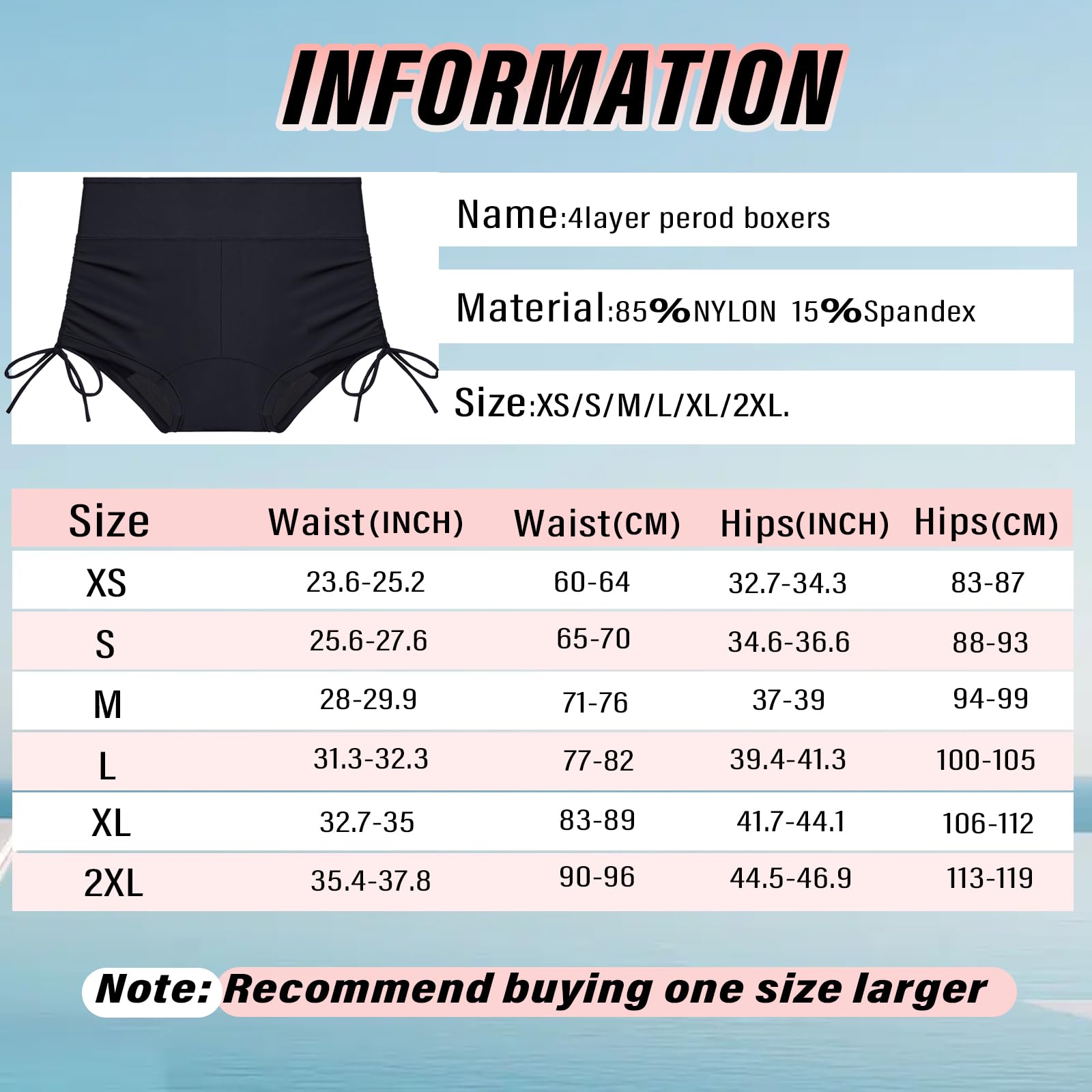 Traje de baño de 4 Capas a Prueba de Fugas para Adolescentes, niñas y Mujeres, Traje de baño de Alta Elasticidad a Prueba de Fugas