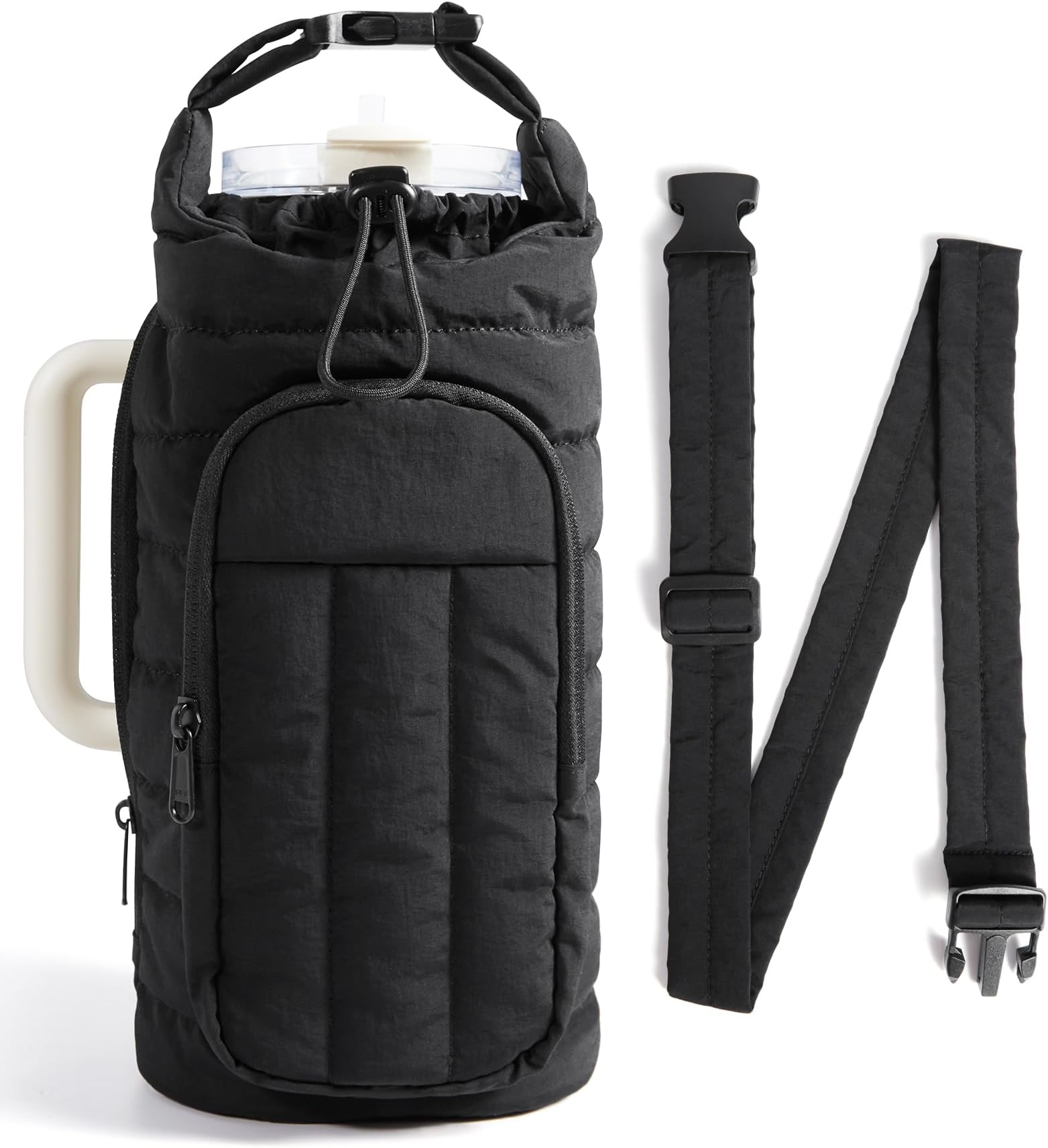 Water Bottle Holder Bag with Strap, 40/32 oz Crossbody Bag Gym Accessories, Sling Purses for Women