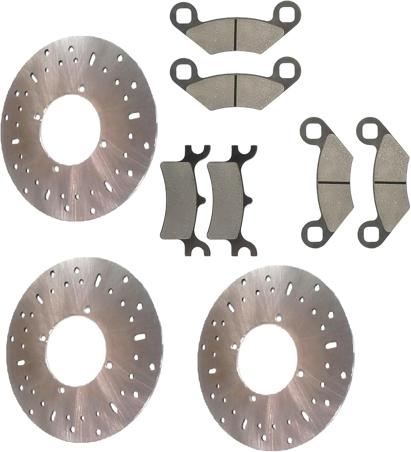 Front Rear Brake Disc Rotor W/Pads Kit 5244314 5244635 Fits for Polaris 2003-2006