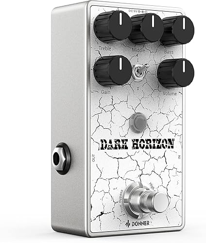 Donner Pedal de distorsión de guitarra, Dark Horizon Crunch Distortion Classic British Distortion Efecto de distorsión con ecualizador de 3 bandas