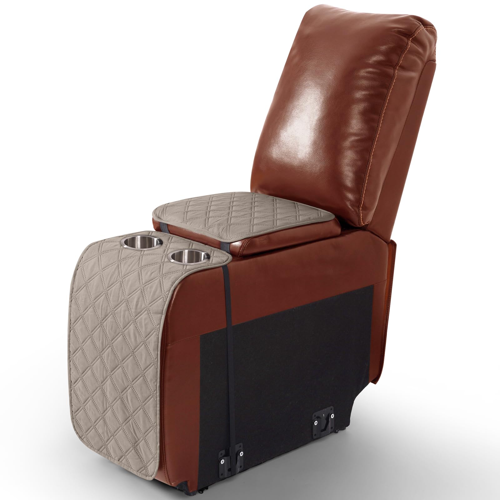 Ruaozz 100% Waterproof Recliner Console Covers for Sectional Recliner Sofa 2 Piece Oversized Middle Console Cover Non Slip Reclining Couch Covers