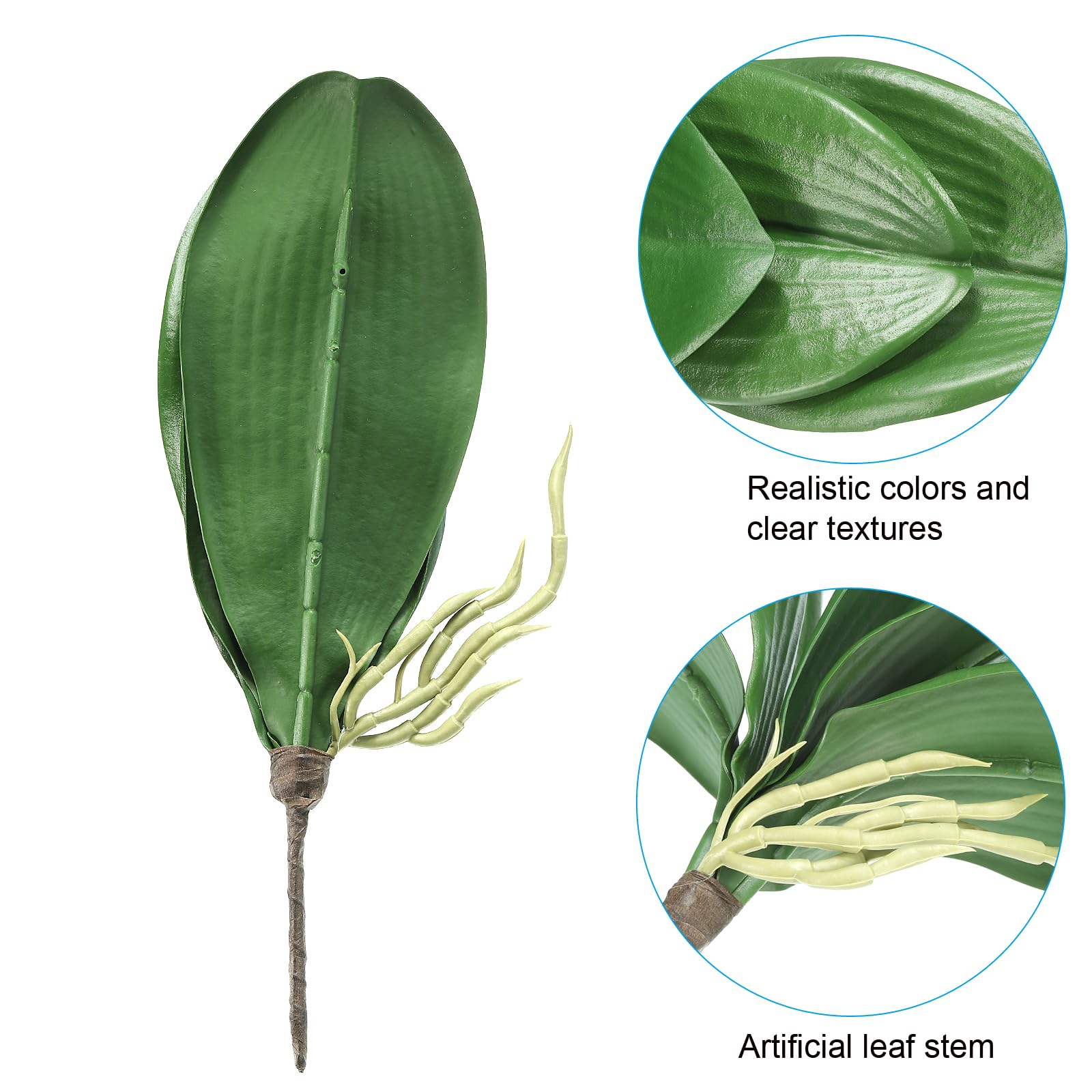 PATIKIL Faux Orchid Leaves 3.3 Inch - Image 4