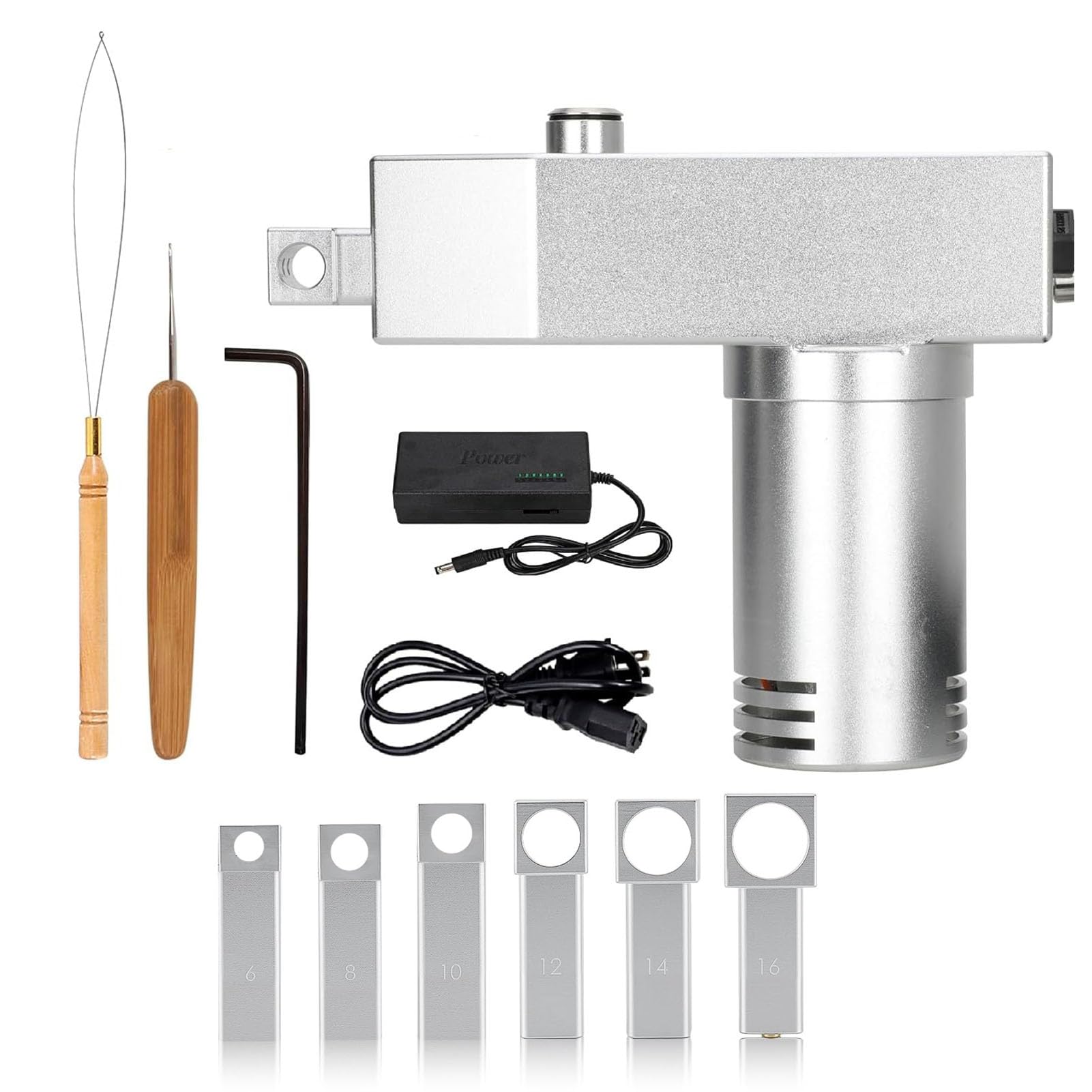 Mfydpp Light Upgrade Dreadlock Machine, Portable Handheld Instant Loc Machine For Dreadlocks With 6*Braid Head (6/8/10/12/14/16Mm)