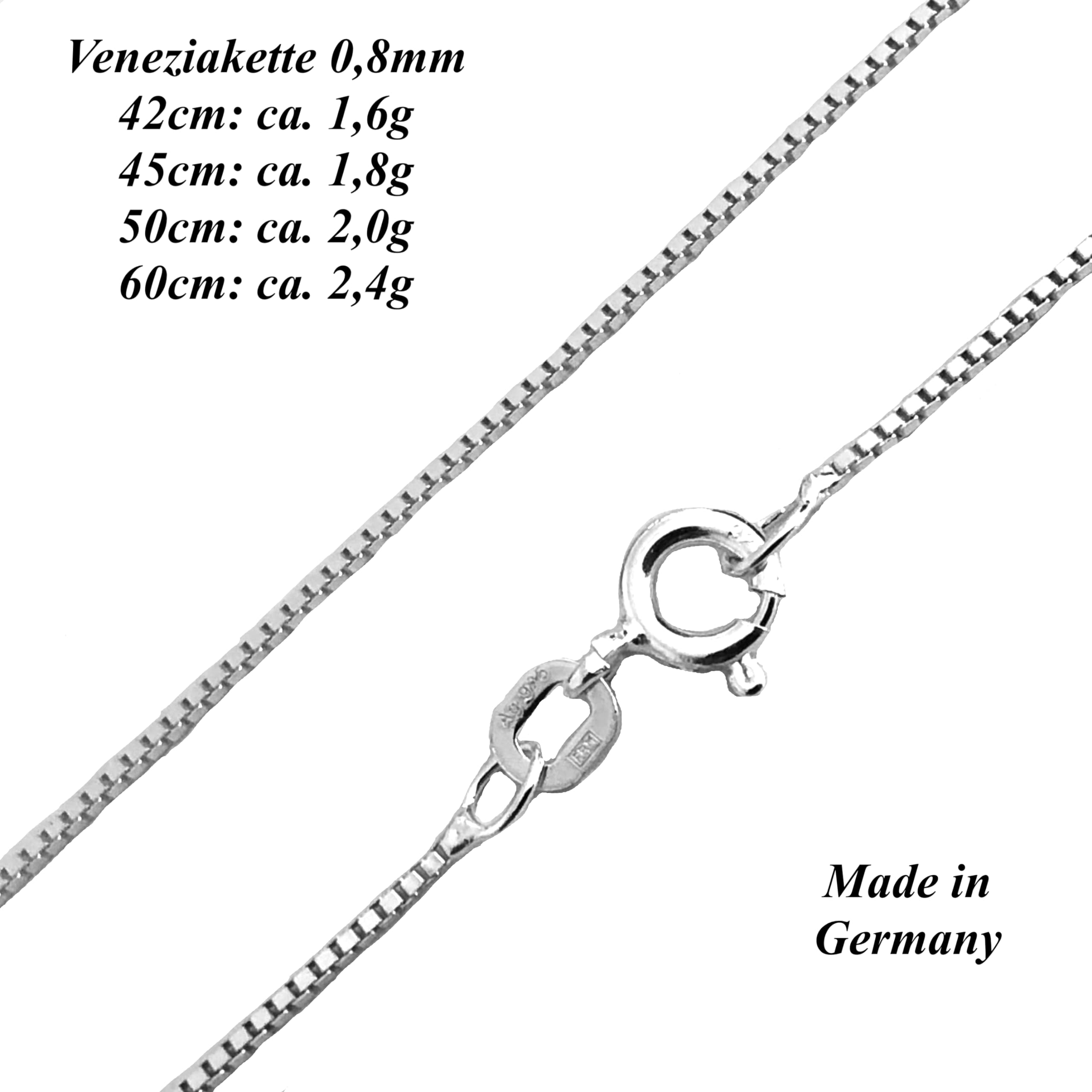 925 Sterling Silber Anhänger Katze mit Zirkonia Steinen Veneziakette/Unisex / 50013