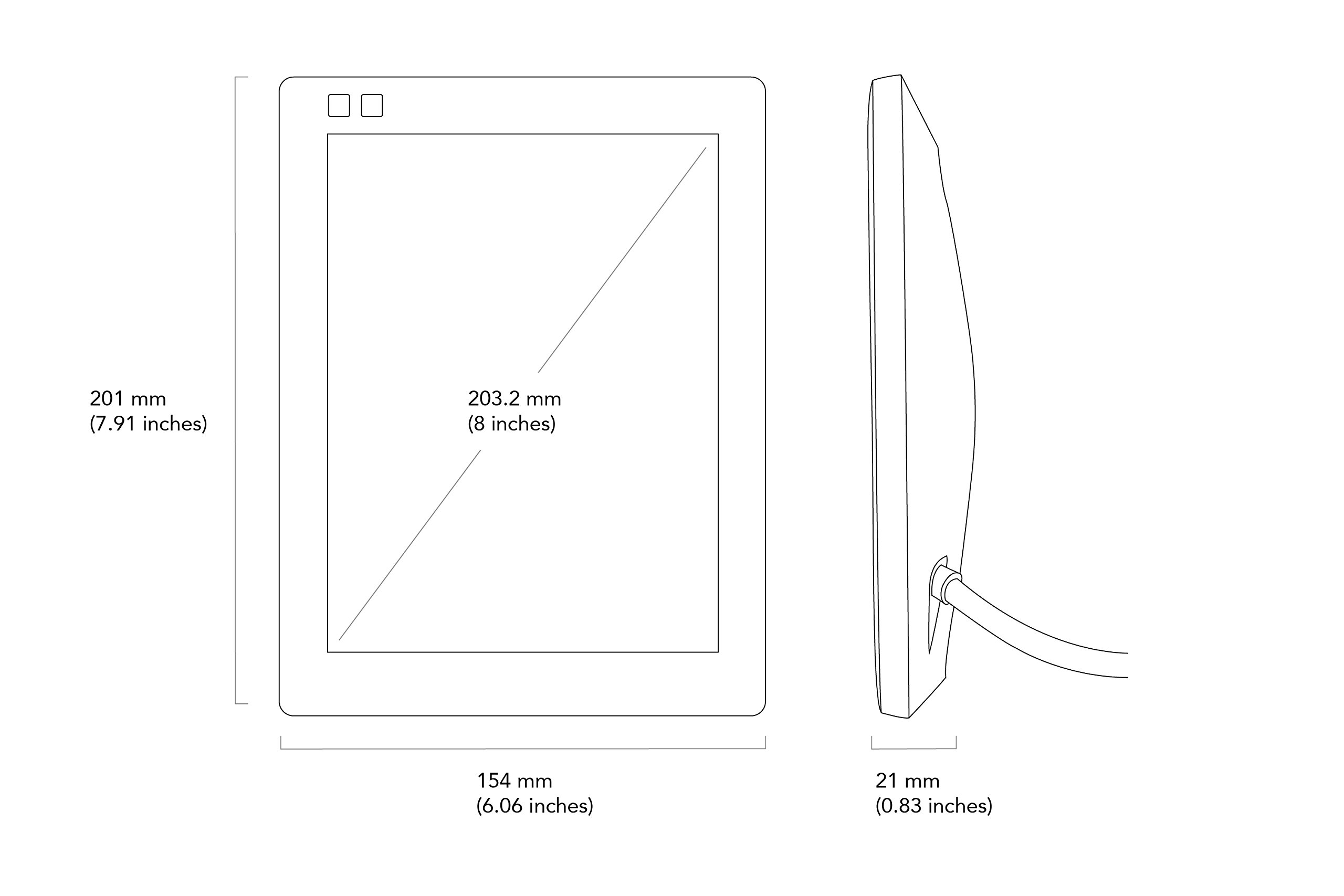 Nixplay Seed 8 Inch WiFi Digital Photo Frame Mulberry Share Moments