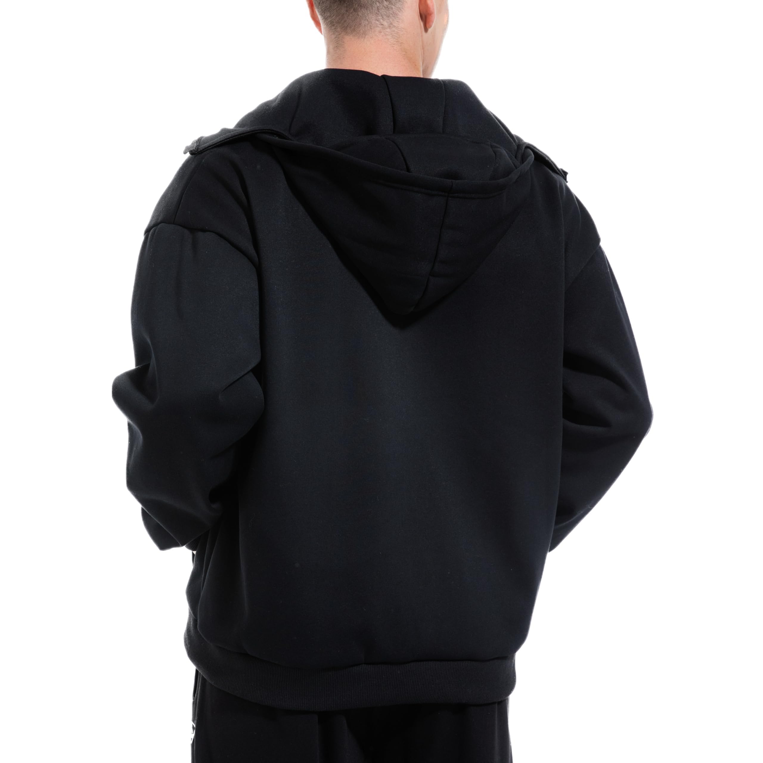 Kominiarka bluza z kapturem, męska bluza z kapturem, zimowe bluzy z kapturem dla mężczyzn z podszewką polarową męska bluza polarowa z maską na twarz