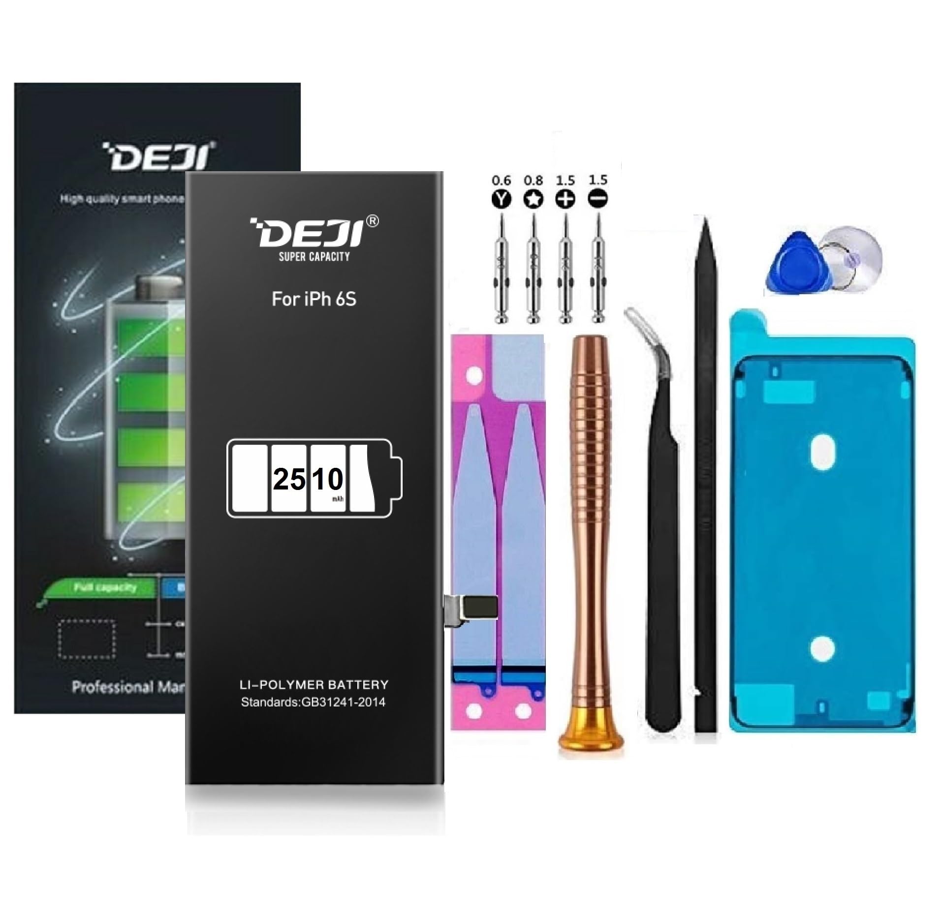 Deji® Replacement 2510mAh Higher Capacity Battery For iPhone 6s