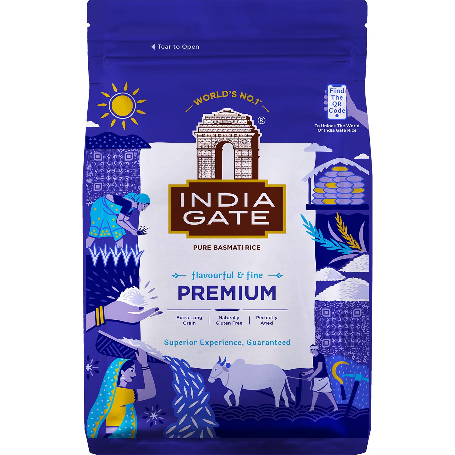 INDIA GATE - Arroz Basmati Premium - (1 X 5 KG)