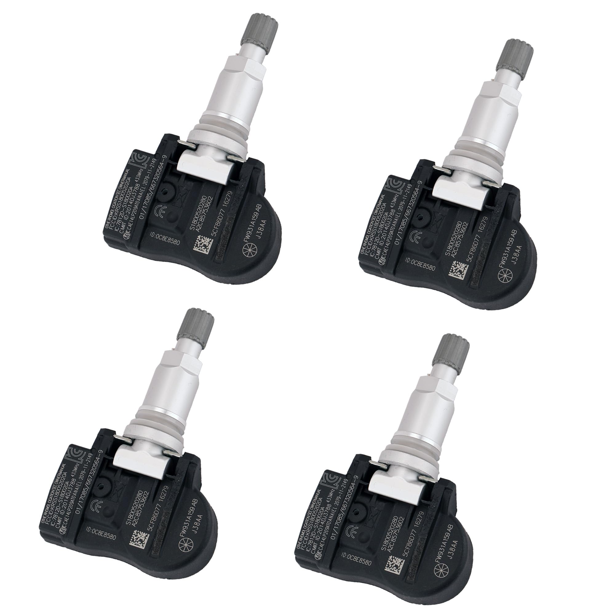 4 sensori di pressione dei pneumatici per Range Rover Sport Evoque per Land Rover Discovery per Jaguar F-Pace I-Pace XE Tpms Sensore Tpms Sensore Sostituire GX631A159AA LR070840