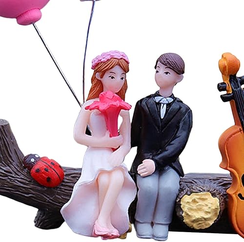 Miniatura 2 de Decoración de coche, lindas parejas de dibujos animados, figuras de acción, parejas de dibujos animados en miniatura, adorno de globo, para niñas,