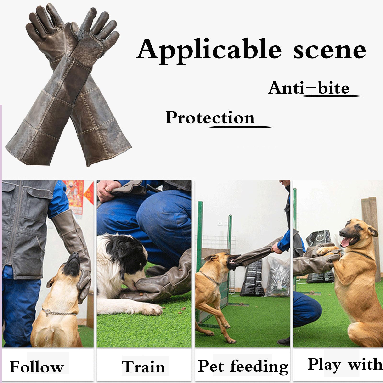 Anti-Morsure Gants de Manutention pour Animal,Gants de Jardinage à Manches Longues,Gants Anti-Morsure,Anti-Rayures,imperméable,pour Attraper Les Chiens,Les Chats et Les Reptiles