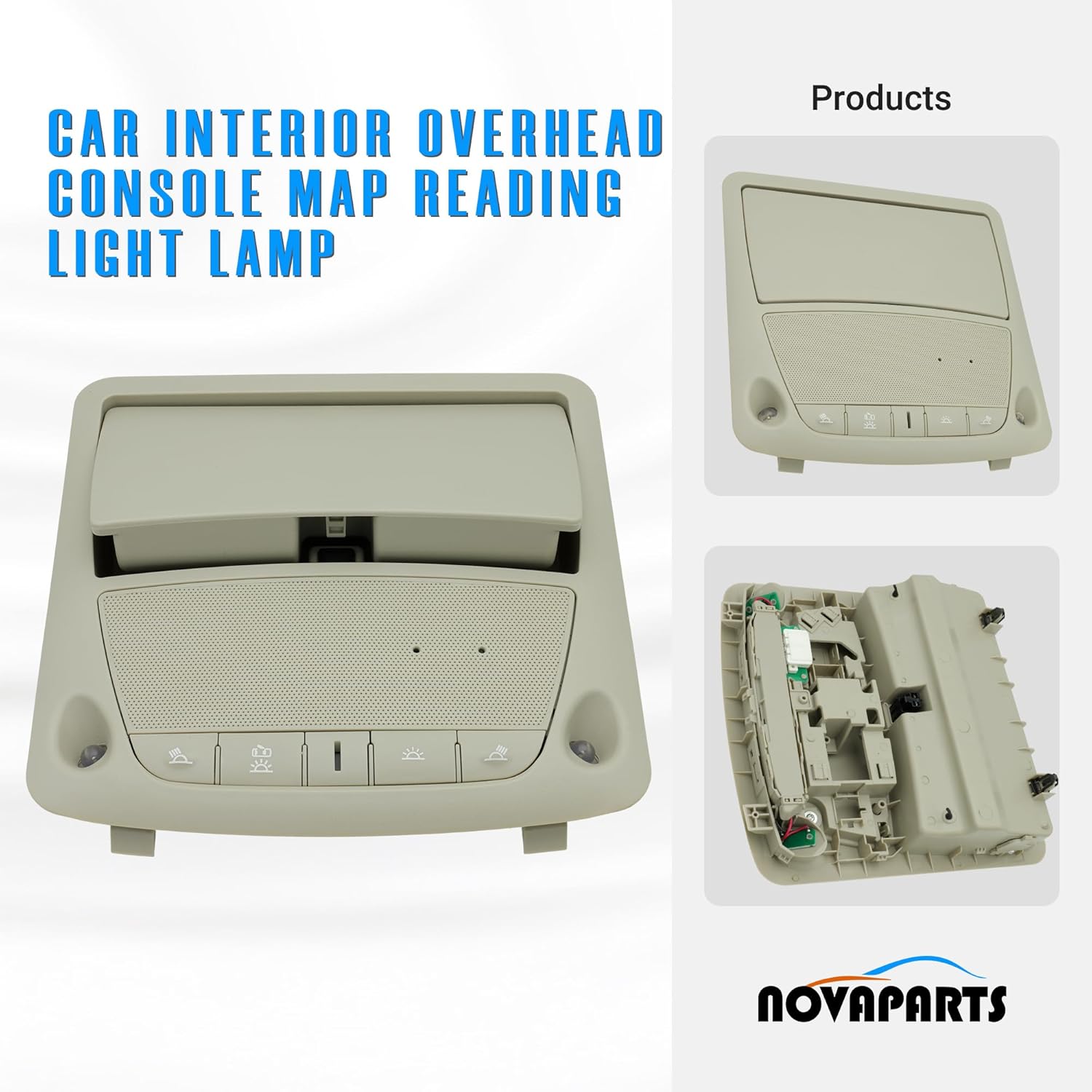 Car Interior Overhead Console Map Reading Light Lamp Compatible with Nissan Altima Teana 2013-2018 Sentra 2013-2015 Dome Light Reading Ceiling Lamp 26430C990D 26430-C990D