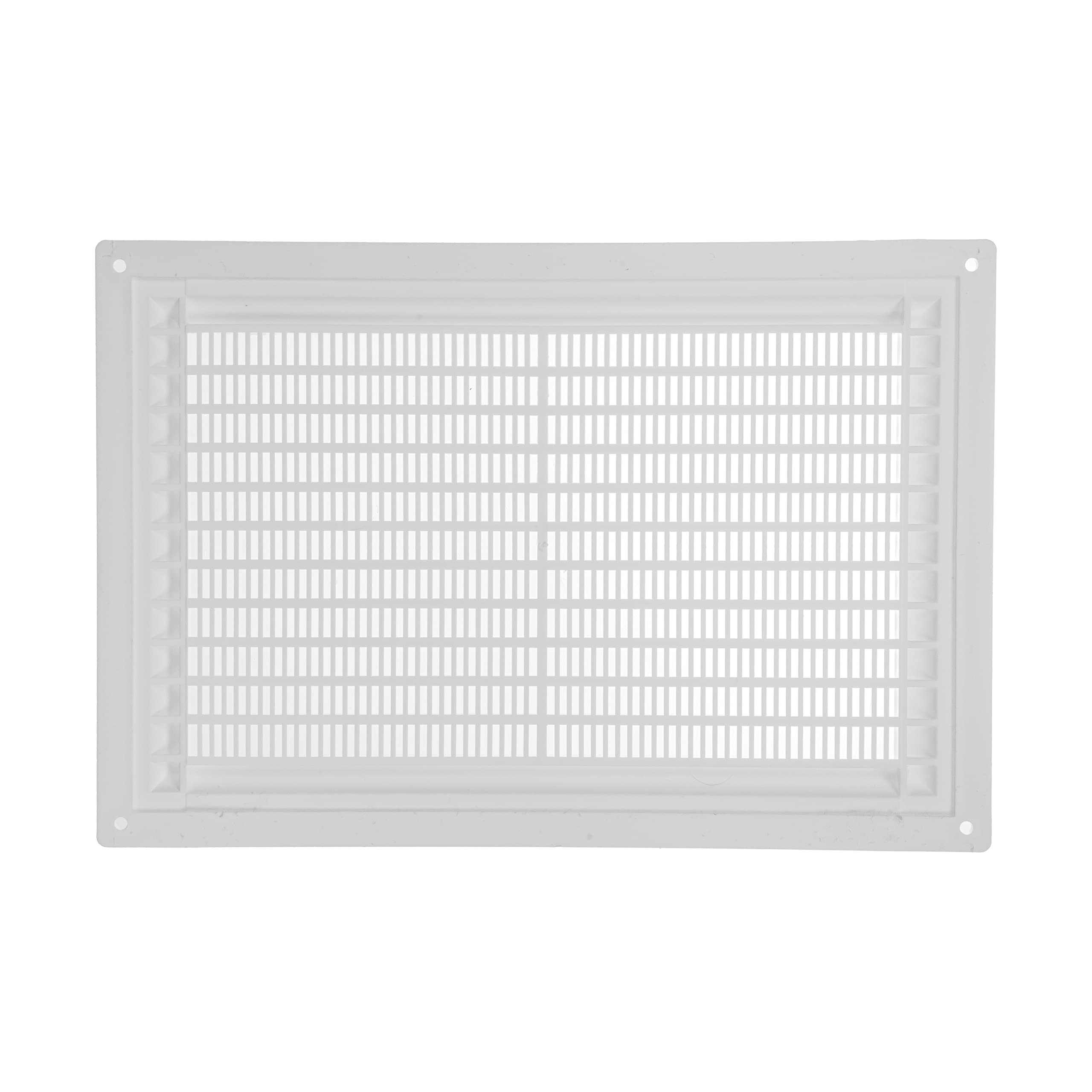 Vent Systems 250 x 170 mm / 10" x 7" Inch Rectangular Plastic Air Vent Cover, Louvered Wall Grille with Insect Mesh - Image 2