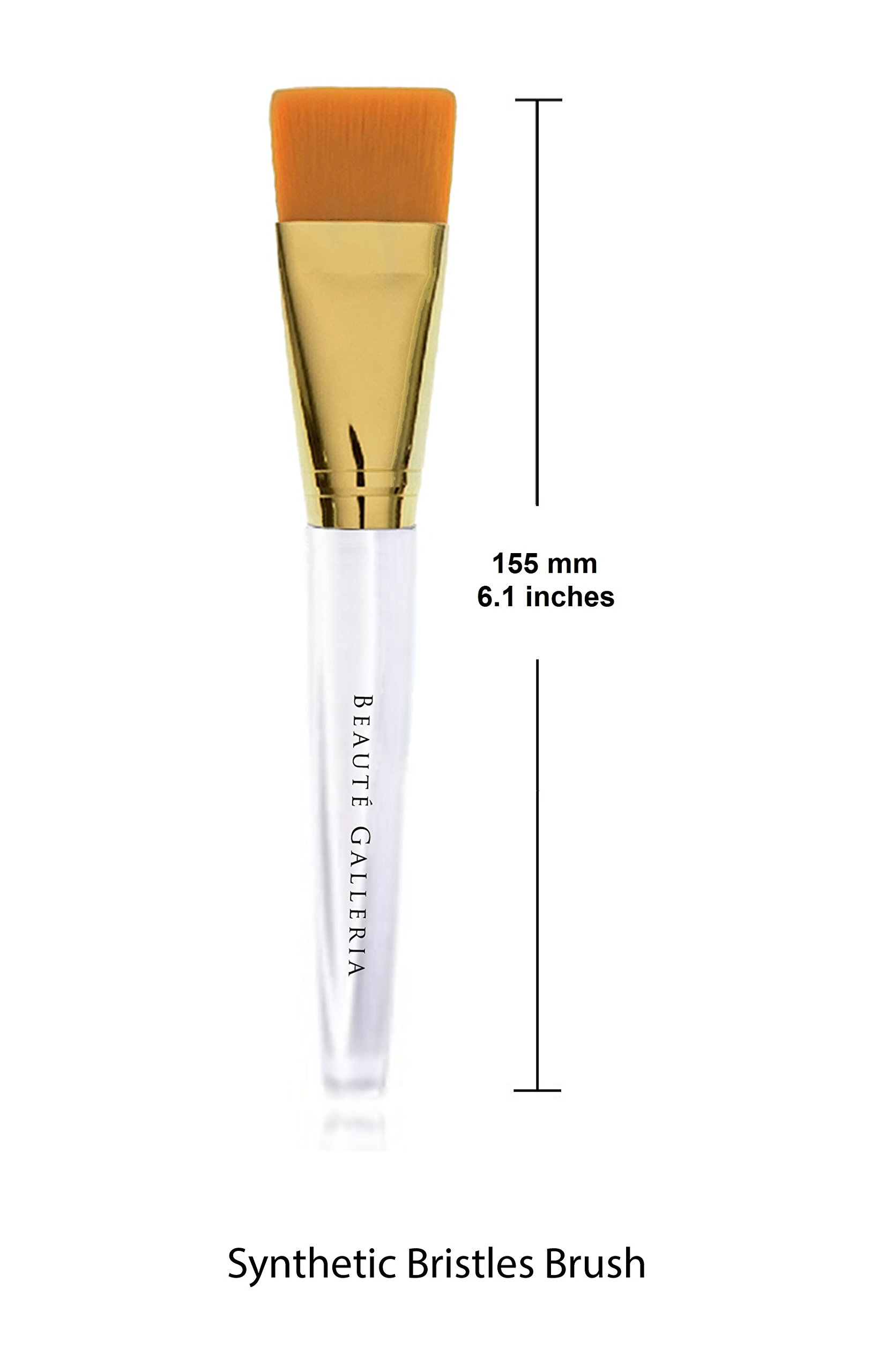 Beaute Galleria - 5 piezas de cerdas de nailon suaves para máscara facial, herramienta para arcilla, barro, carbón, cara, ojos, nariz, sin ensuciar, aplicador de spa en casa 3