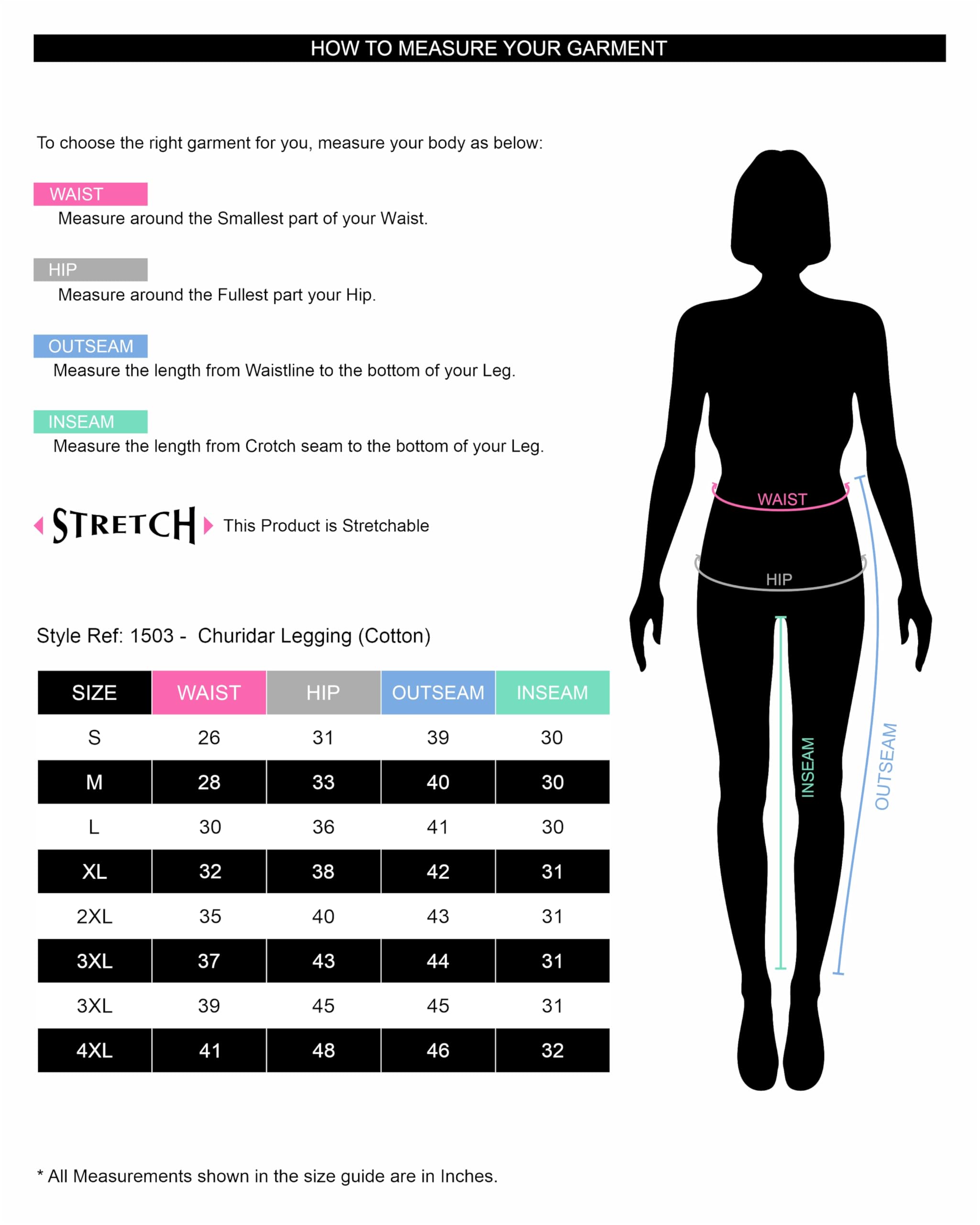 TWIN BIRDS Women Tailored Cut & Classic Fit Super Stretchable Pearl White Coloured Cotton Elastane Fabric Mid Rise Churidar Leggings - (XXXL) - Image 7 thumbnail
