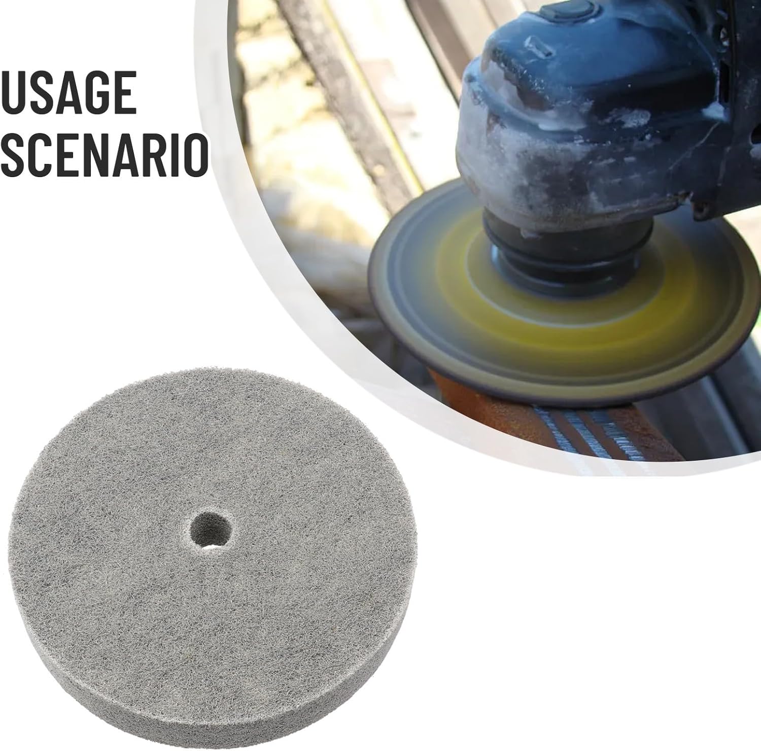 Nylon Fiber Polishing Wheel 6 Inch 150x25mm 7P Cup Grinding Disc for Metal Deburring, Stainless Steel Buffer Pad, Aluminum and Copper Finishing(180#-5P)