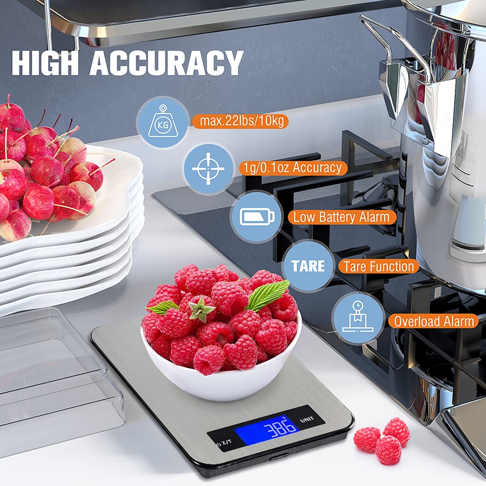 Báscula Digital Cocina Mik-Nana Rosa 22 Libras/Gramos/Onzas Acero